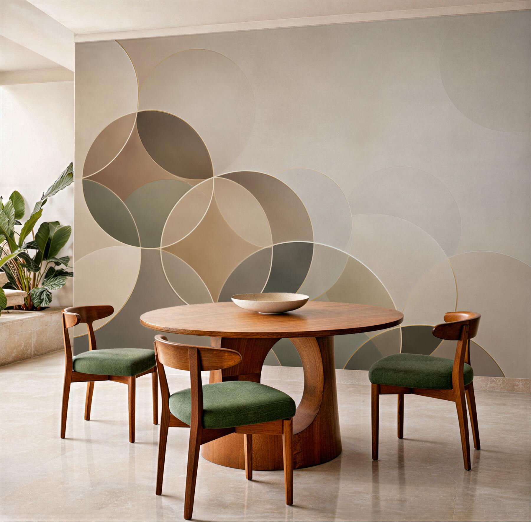 Fototapeta geometryczne koła beżowe nowoczesny wzór do eleganckiego wnętrza?v23