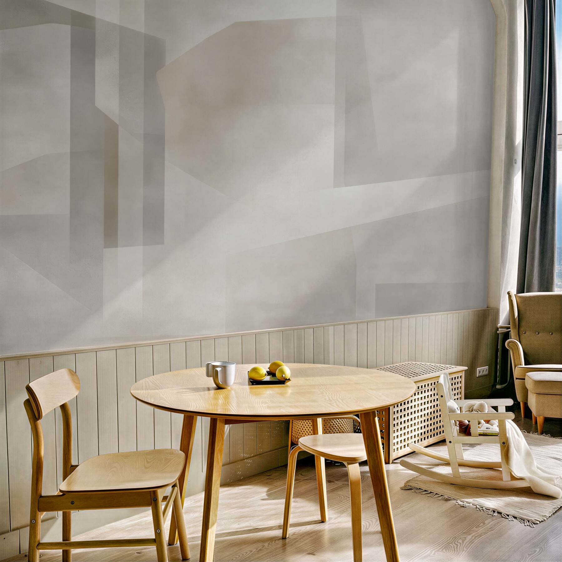 Fototapeta geometryczna abstrakcja beżowa minimalistyczna do nowoczesnego salonu?v23