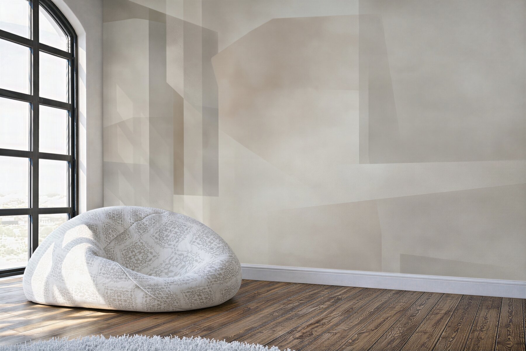 Fototapeta geometryczna abstrakcja beżowa minimalistyczna do nowoczesnego salonu?v23