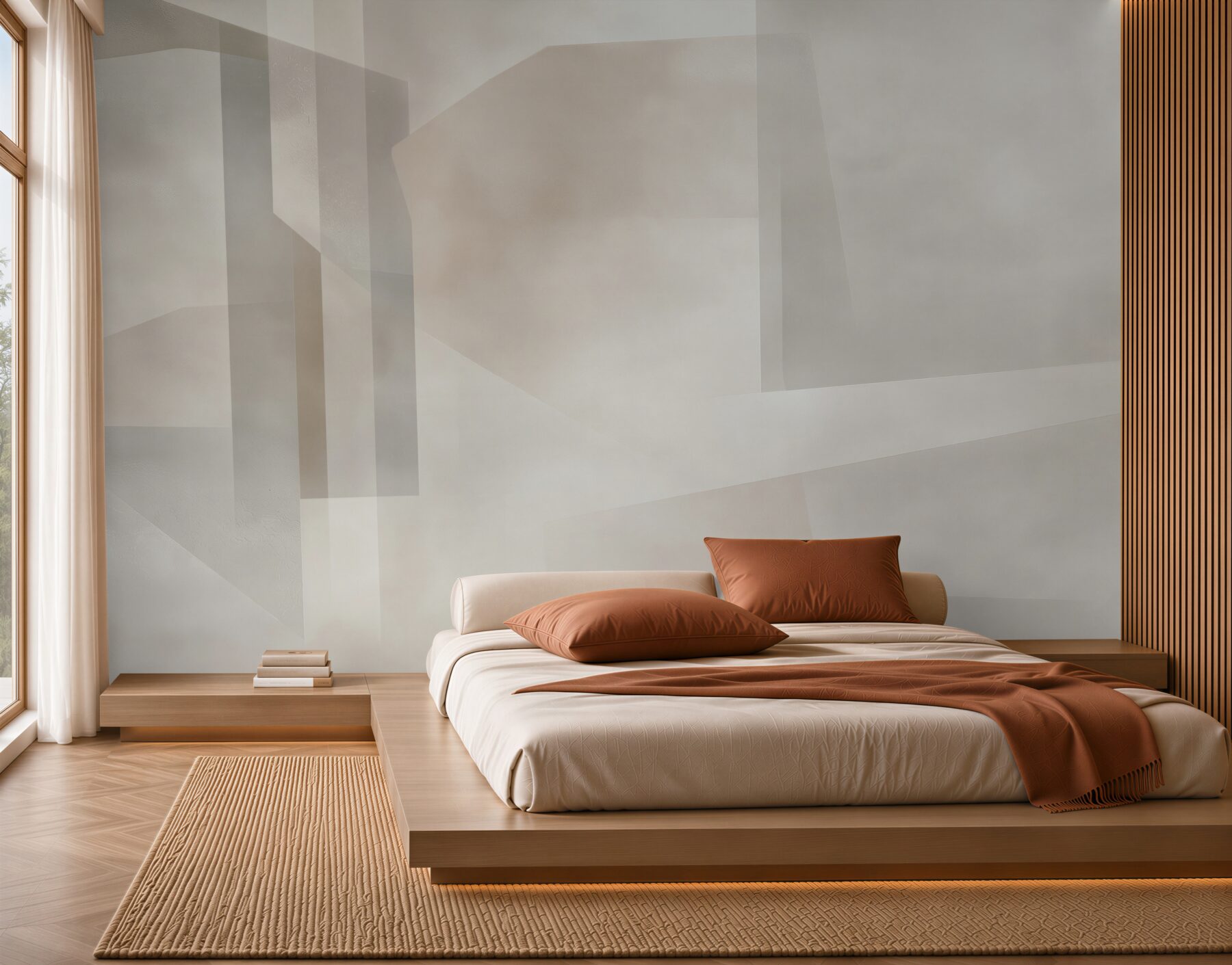 Fototapeta geometryczna abstrakcja beżowa minimalistyczna do nowoczesnego salonu?v23