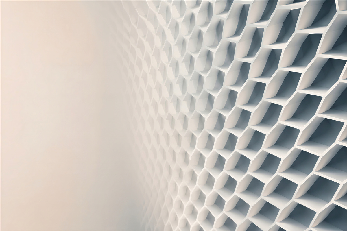 Fototapeta geometryczna struktura 3D biała nowoczesna do minimalistycznego wnętrza
