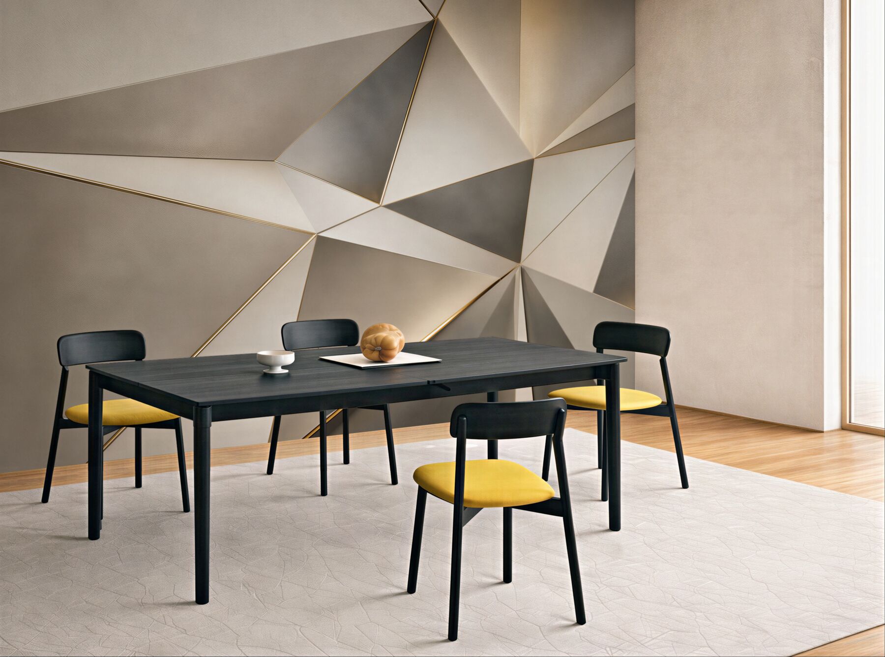 Fototapeta geometryczne trójkąty beżowo złote eleganckie do nowoczesnego salonu?v23