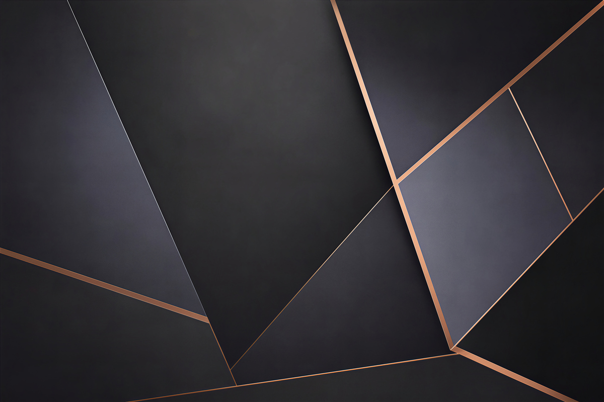 Fototapeta geometryczna abstrakcja czarna ze złotymi liniami nowoczesna