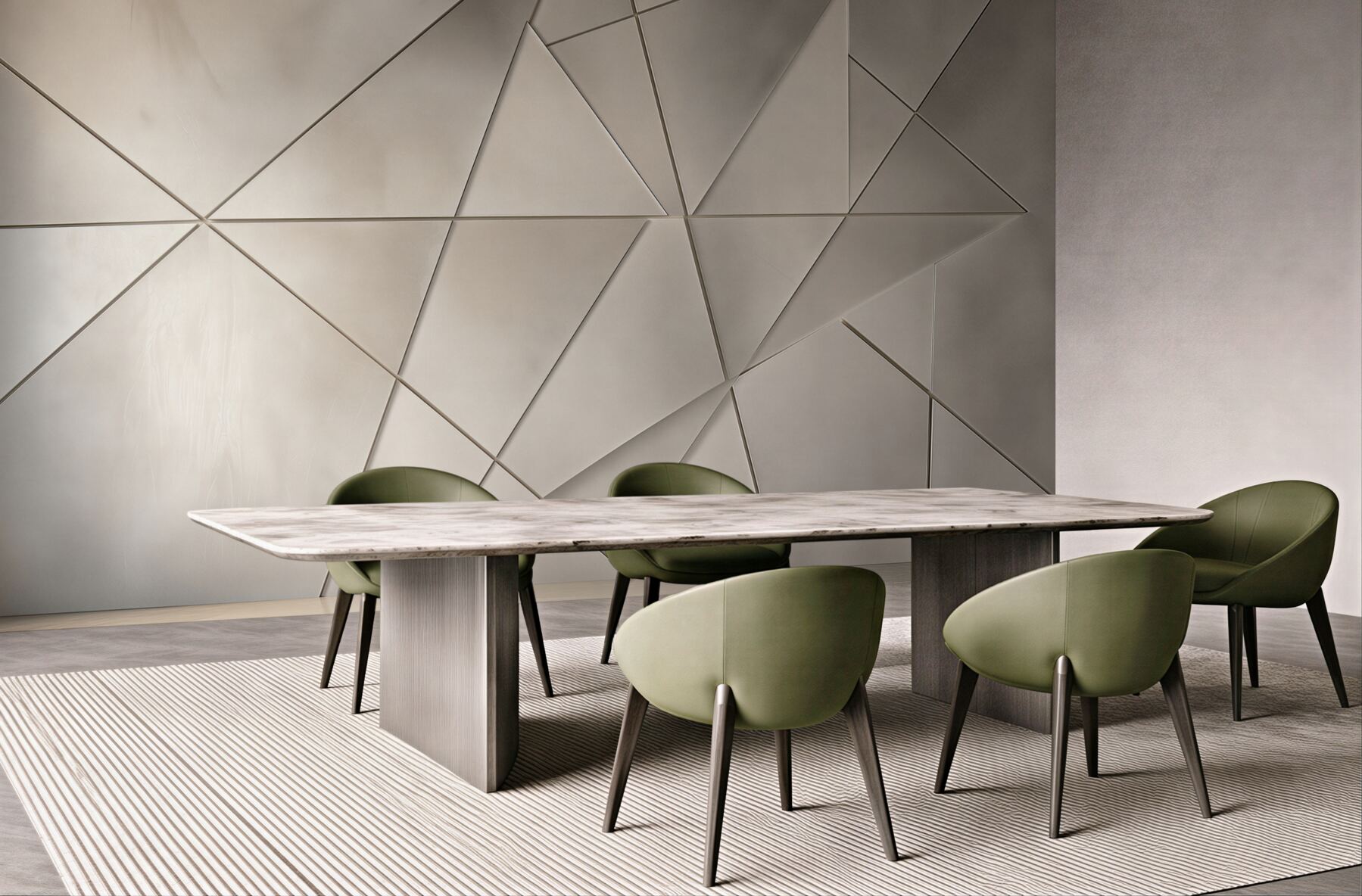 Fototapeta geometryczne trójkąty beżowe 3D do nowoczesnego wnętrza?v23
