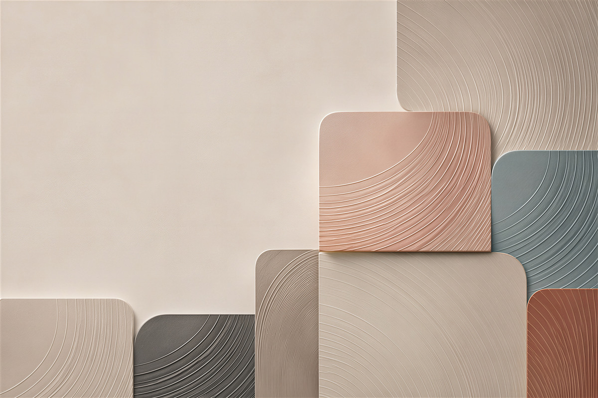 Fototapeta geometryczne panele 3D w pastelowych kolorach nowoczesna abstrakcja