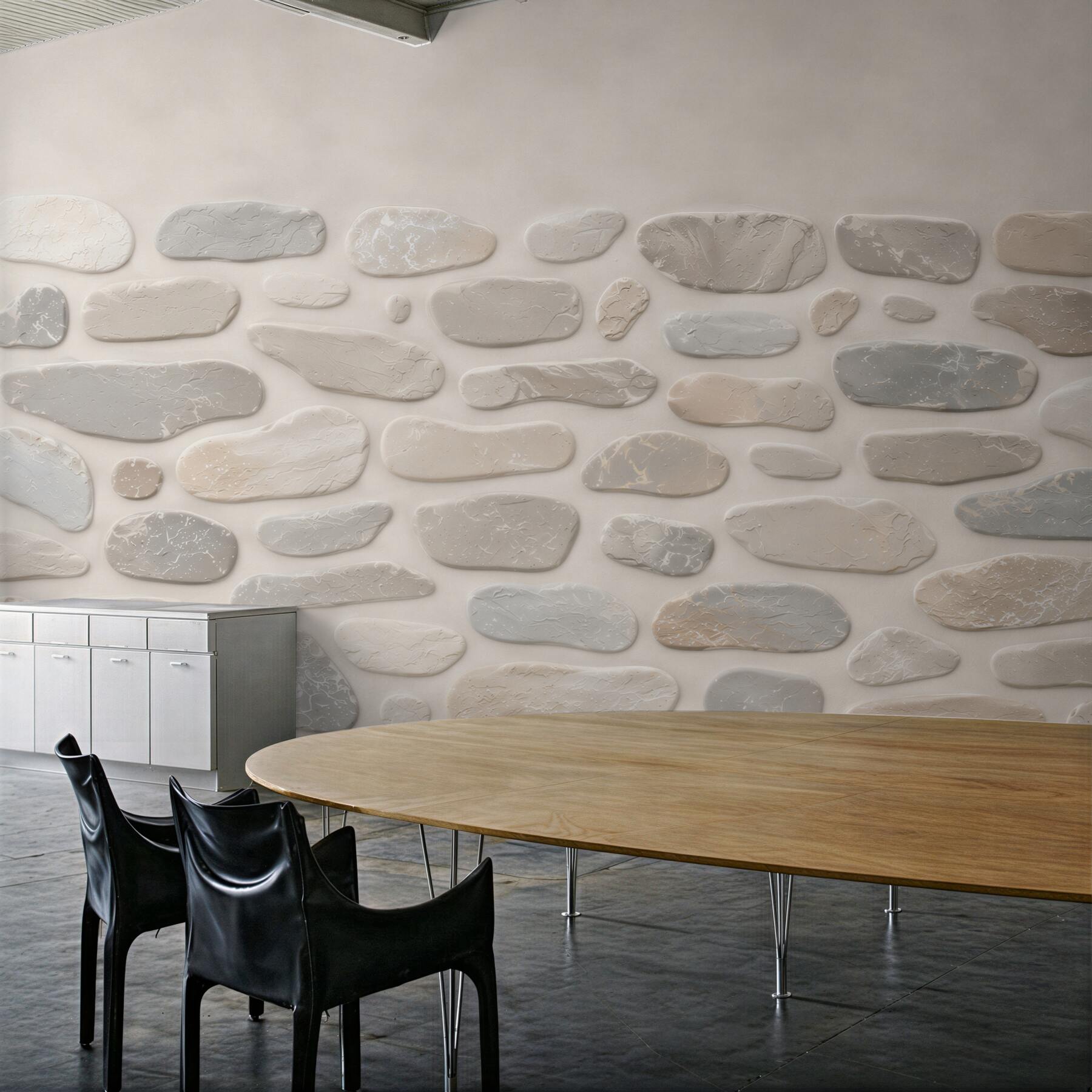 Fototapeta kamienie dekoracyjne beżowo szare minimalistyczna tekstura ścienna?v23