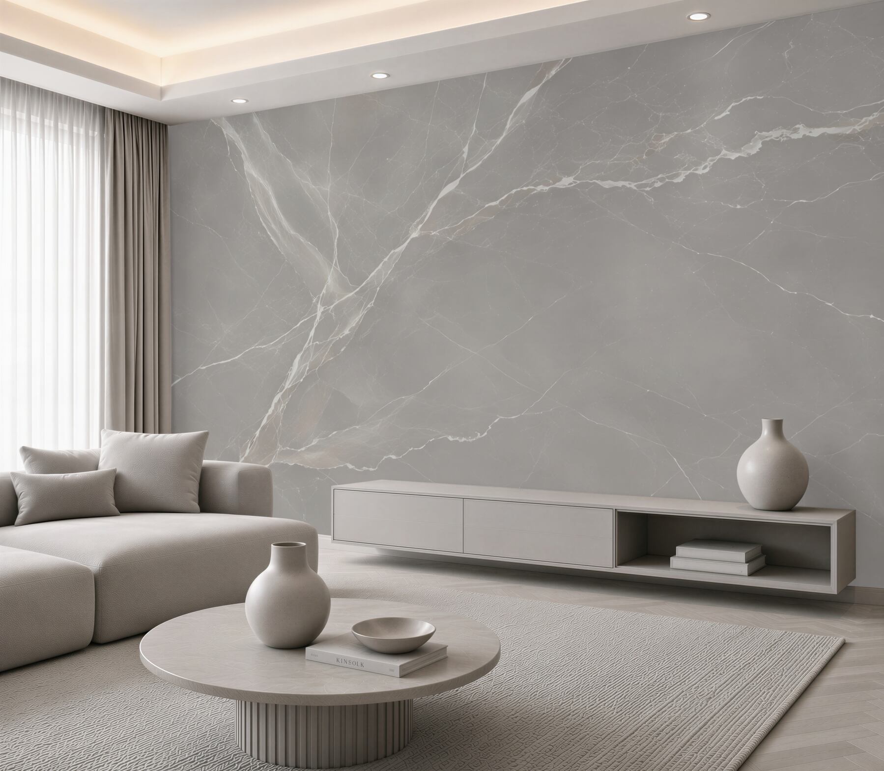 Fototapeta szary marmur z jasnymi żyłkami minimalistyczna elegancka?v23