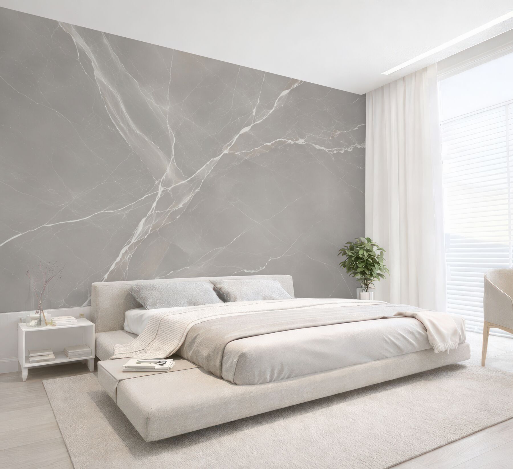 Fototapeta szary marmur z jasnymi żyłkami minimalistyczna elegancka?v23