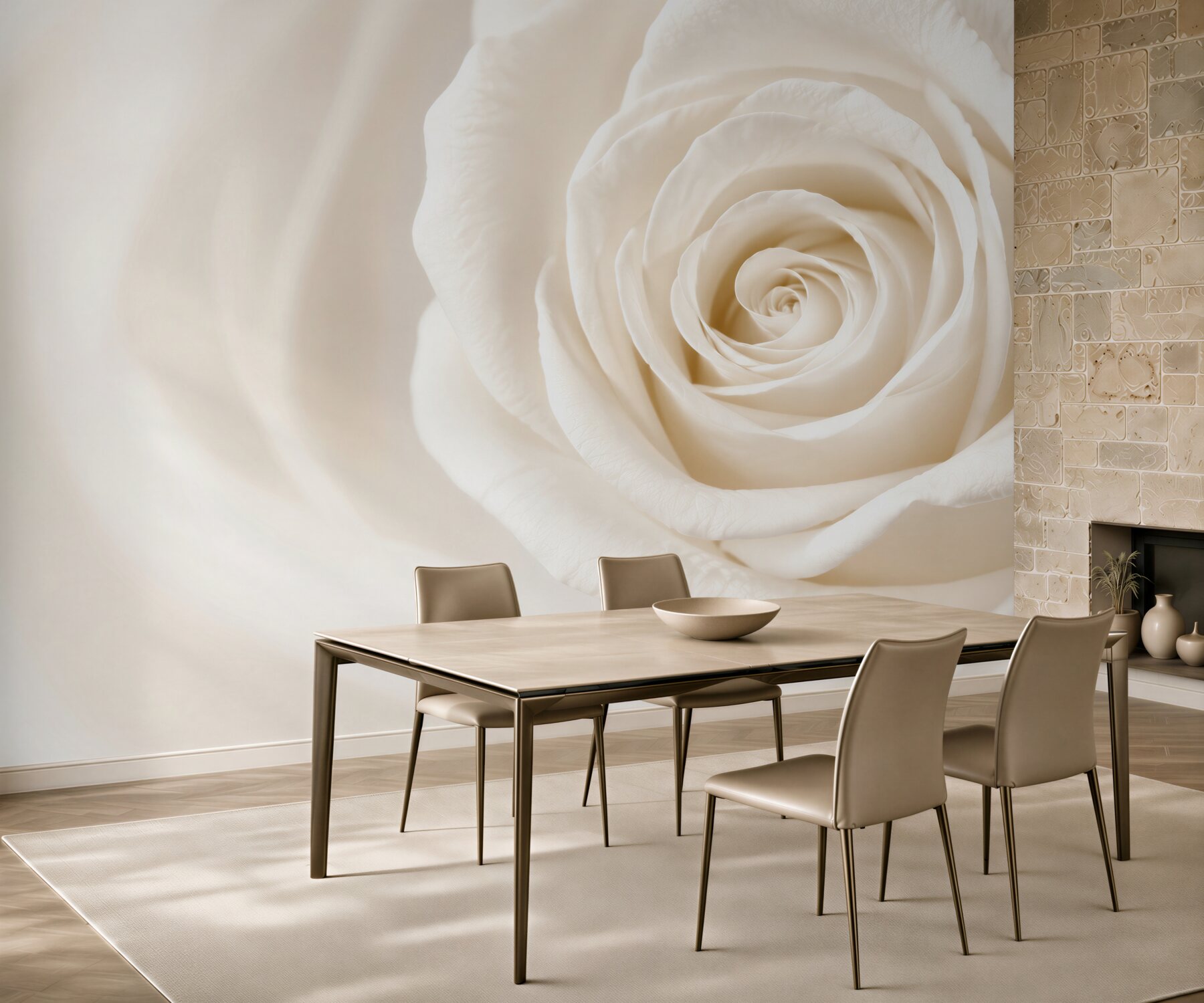 Fototapeta biała róża makro delikatna elegancja do sypialni?v23
