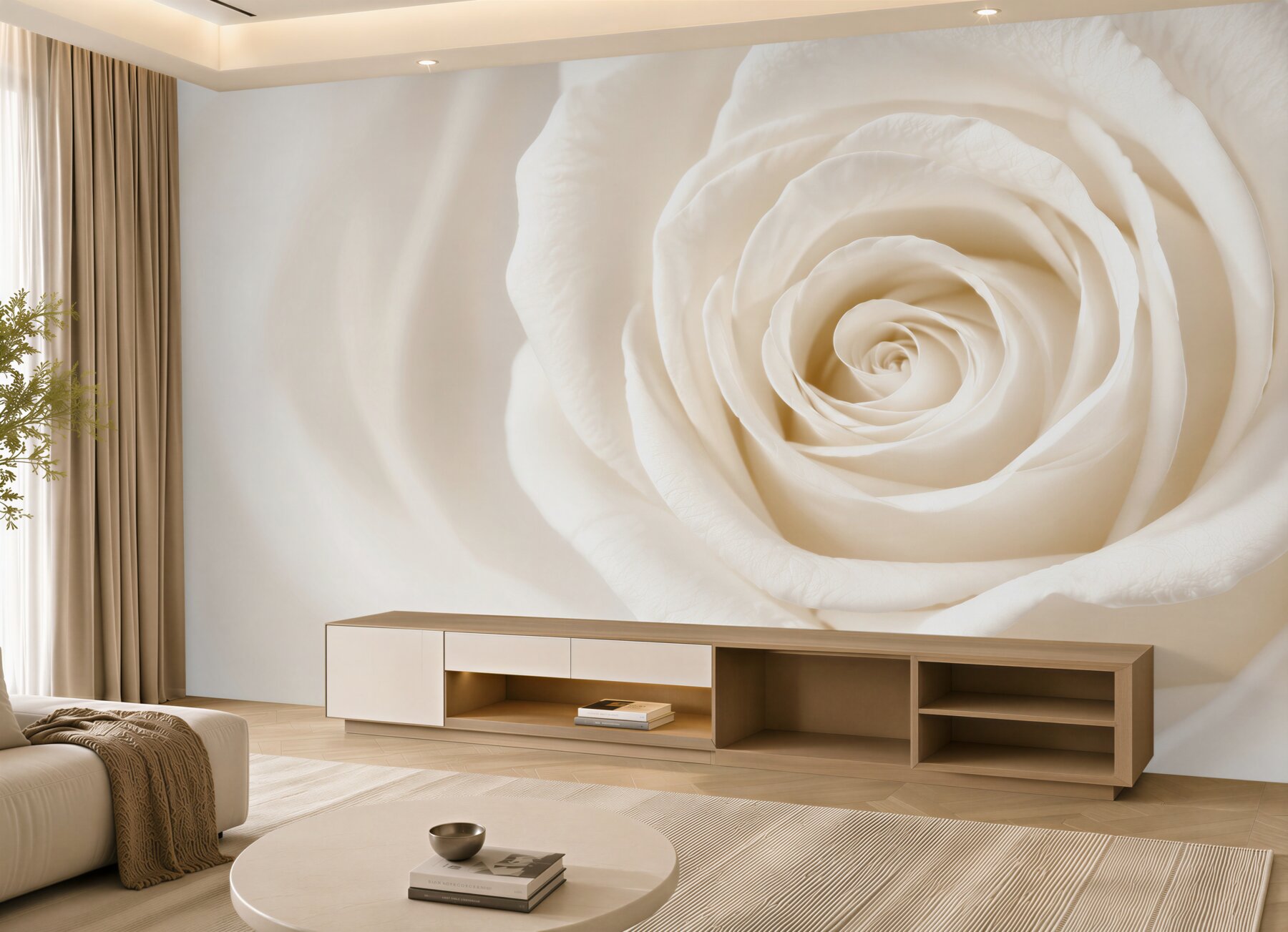 Fototapeta biała róża makro delikatna elegancja do sypialni?v23