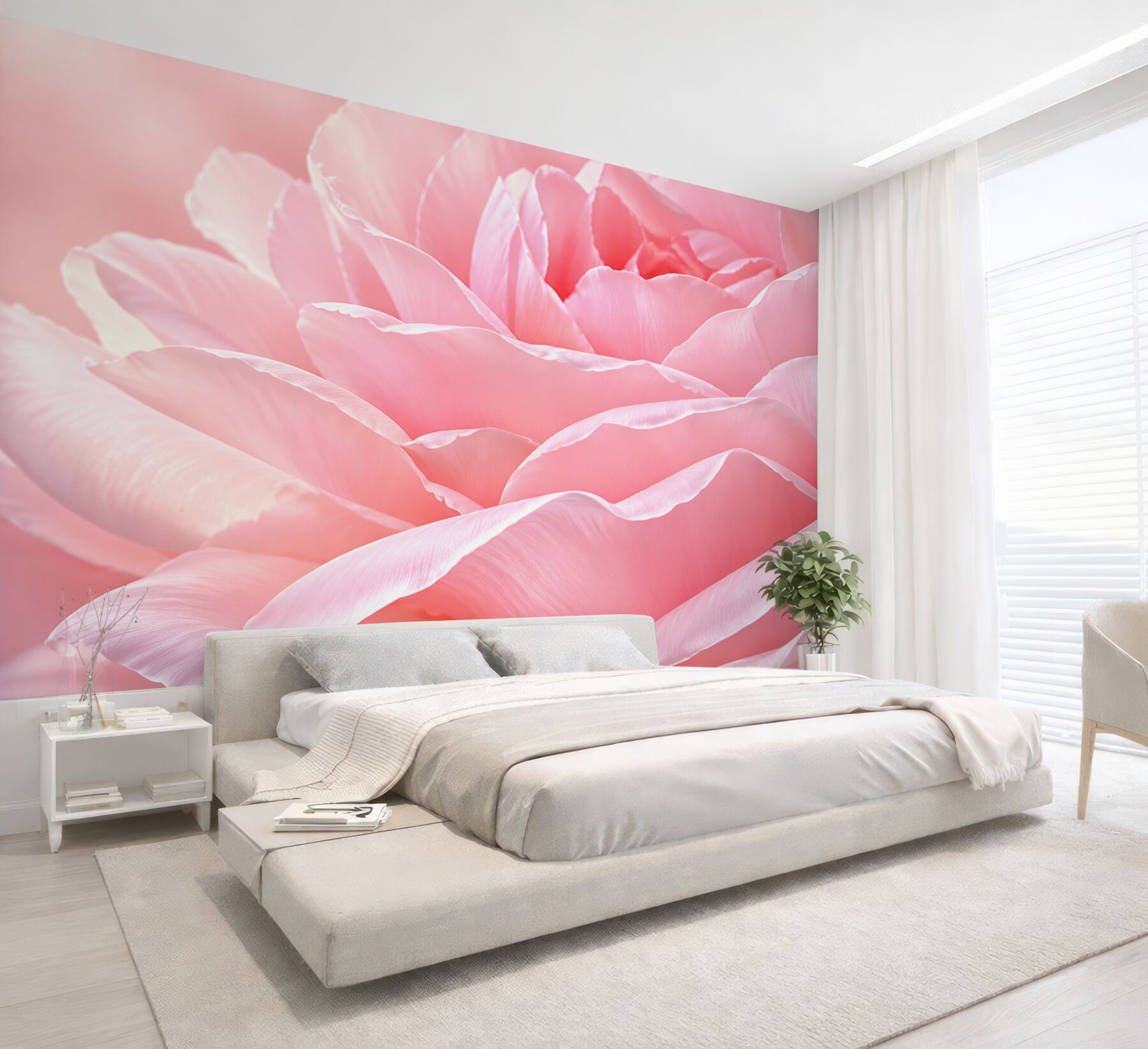 Fototapeta różowe płatki róży makro subtelna do sypialni?v23