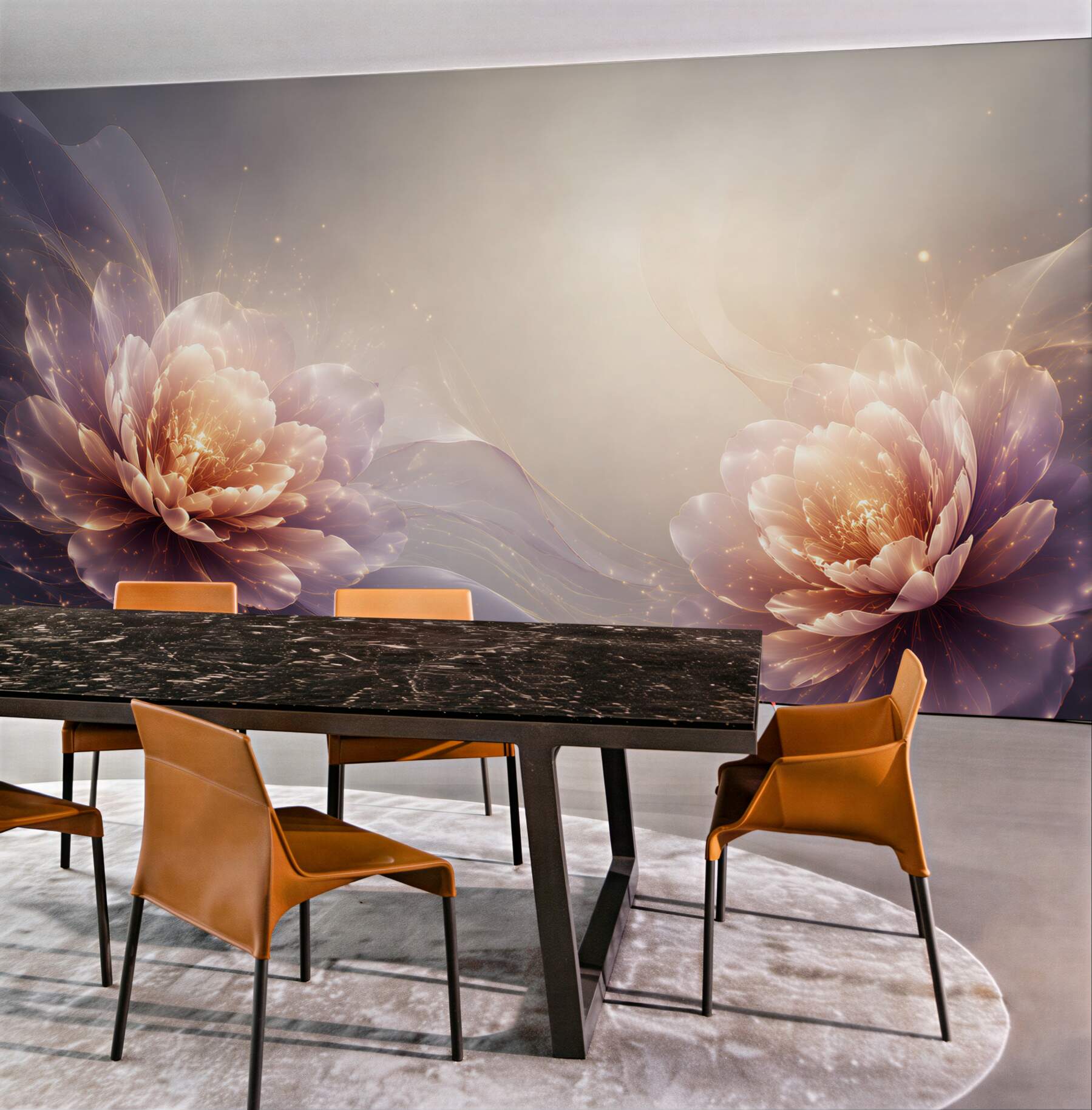 Fototapeta kwiaty piwonie pudrowy róż i fiolet eleganckie?v23