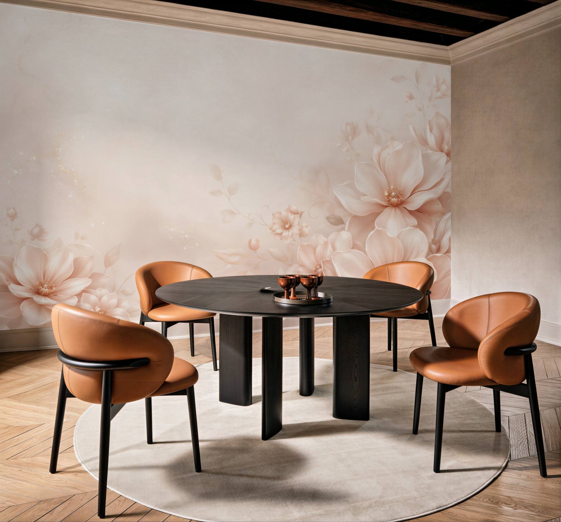 Fototapeta kwiaty magnolii beżowe delikatne do eleganckiego salonu?v23