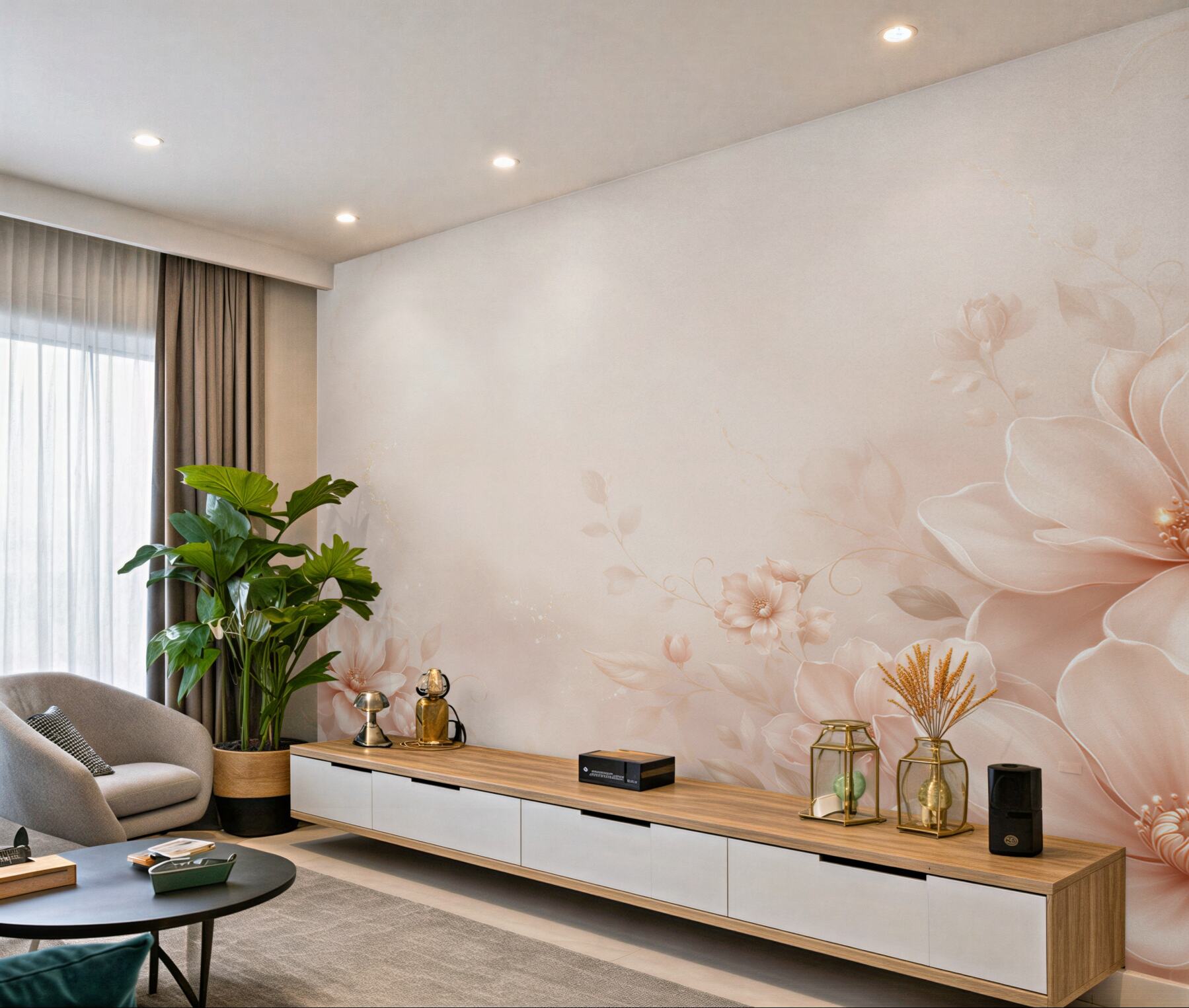 Fototapeta kwiaty magnolii beżowe delikatne do eleganckiego salonu?v23