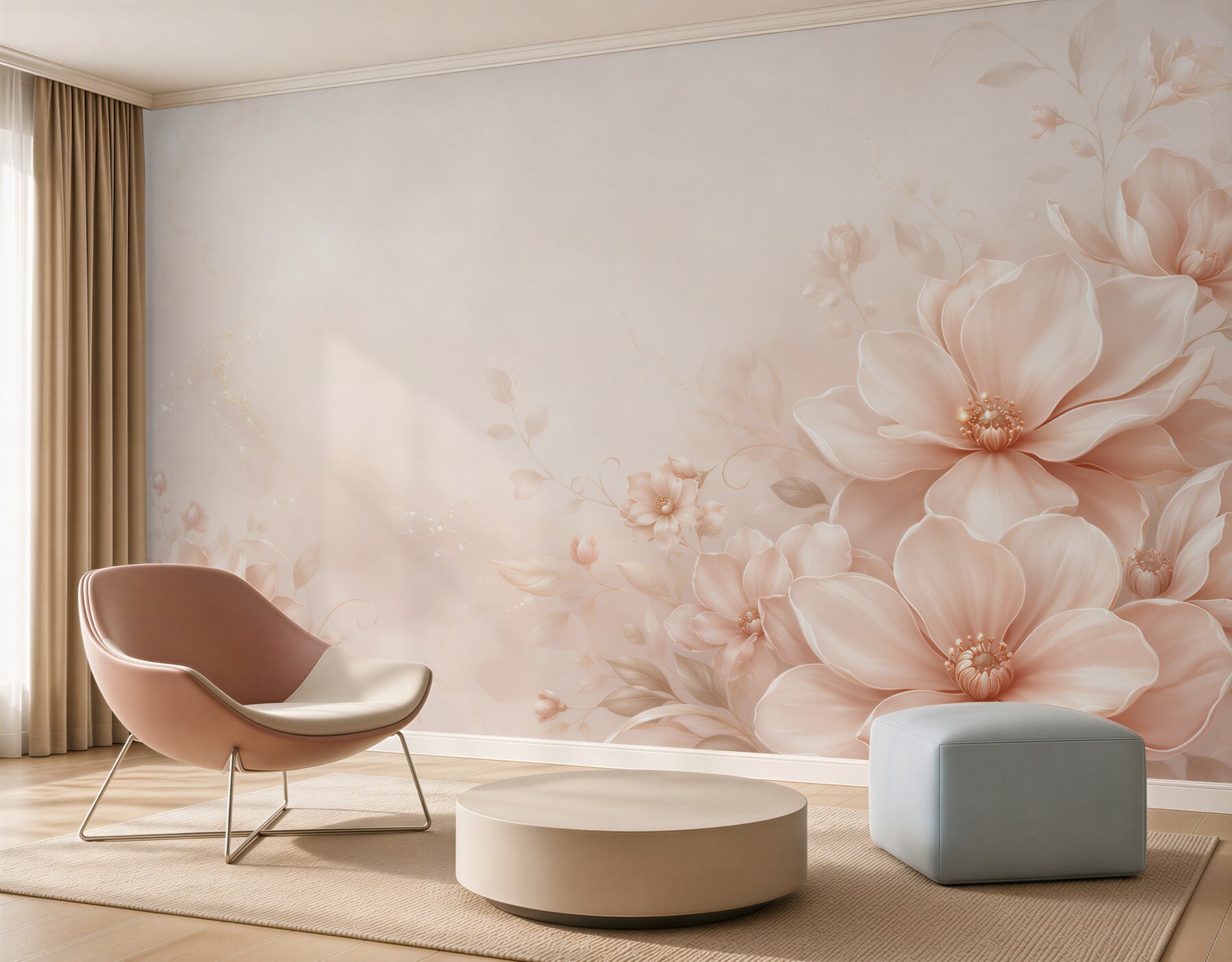 Fototapeta kwiaty magnolii beżowe delikatne do eleganckiego salonu?v23