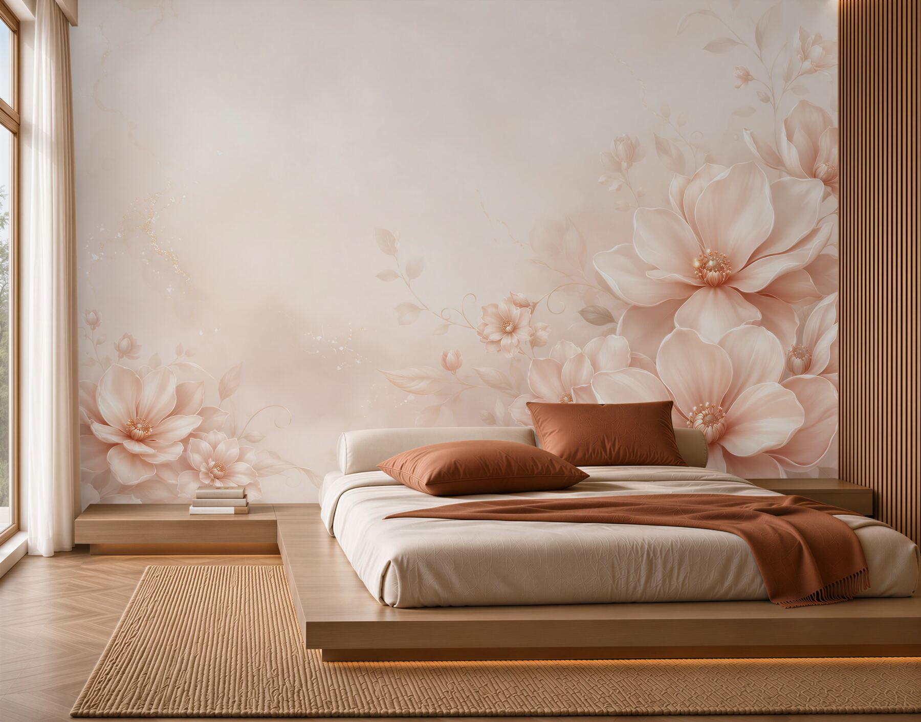 Fototapeta kwiaty magnolii beżowe delikatne do eleganckiego salonu?v23
