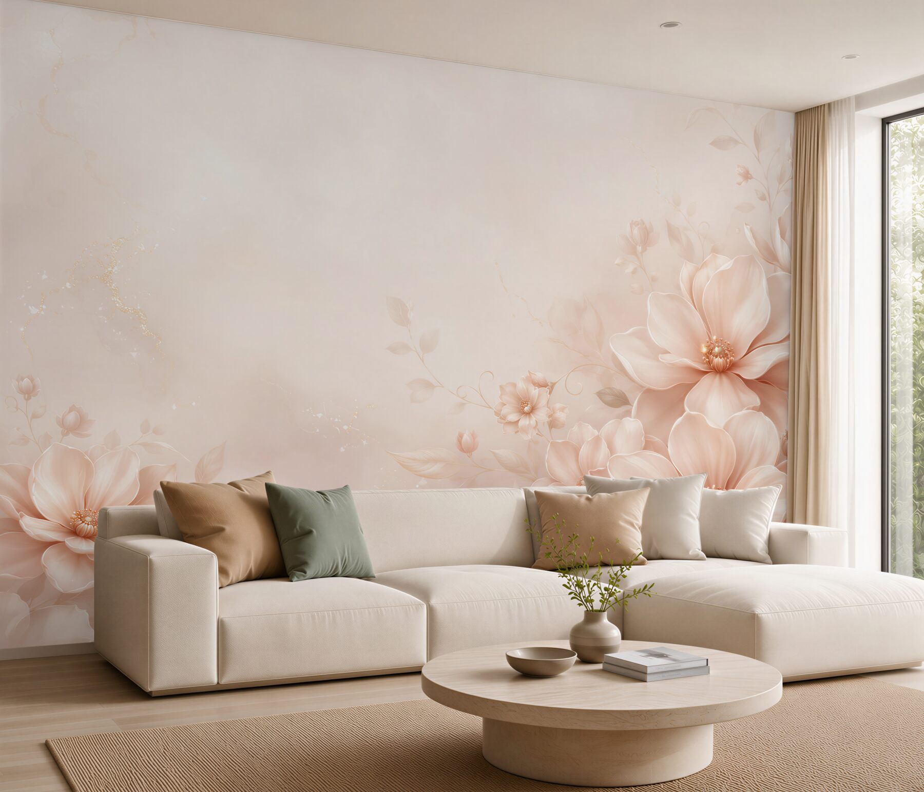 Fototapeta kwiaty magnolii beżowe delikatne do eleganckiego salonu?v23