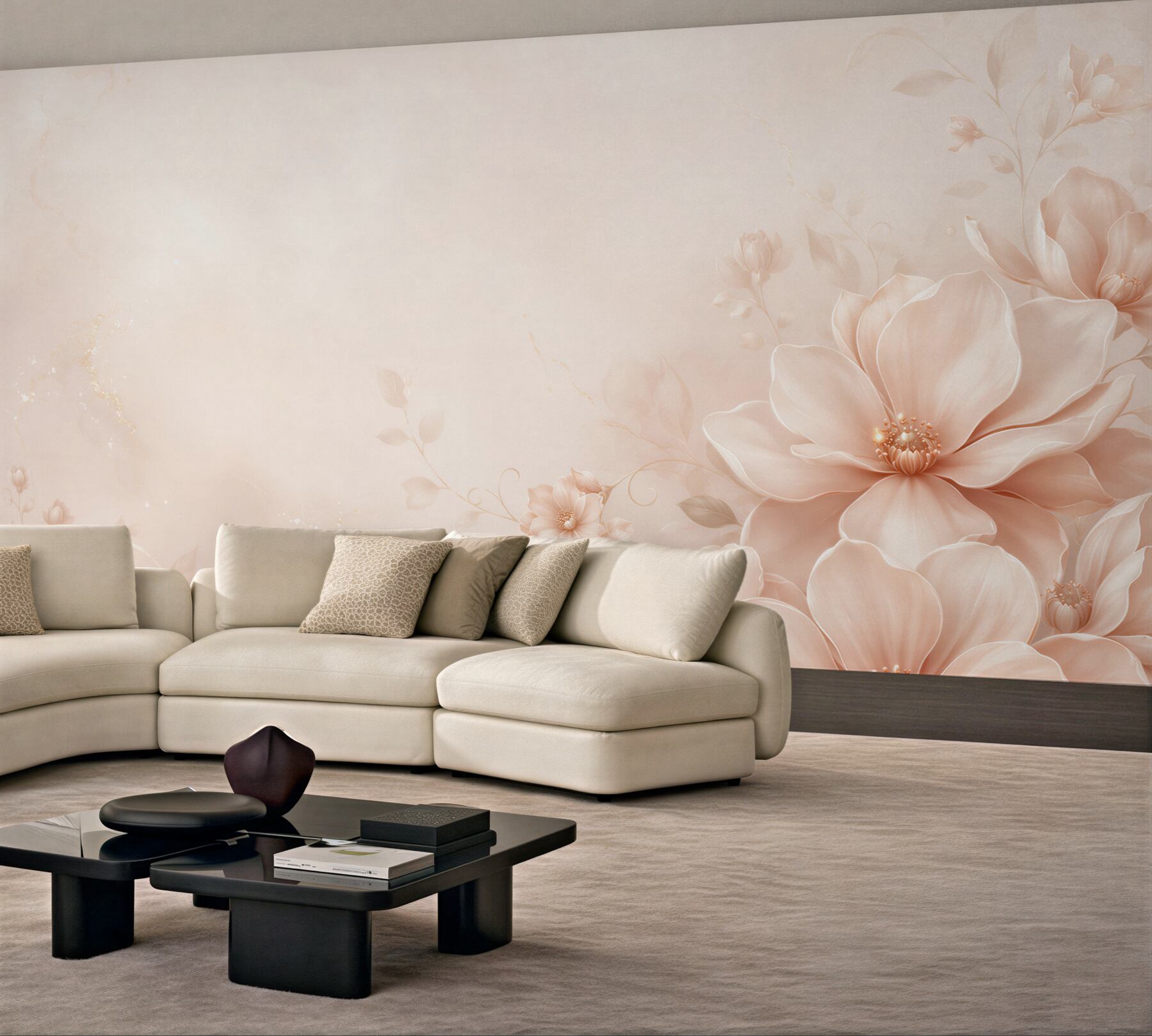 Fototapeta kwiaty magnolii beżowe delikatne do eleganckiego salonu?v23