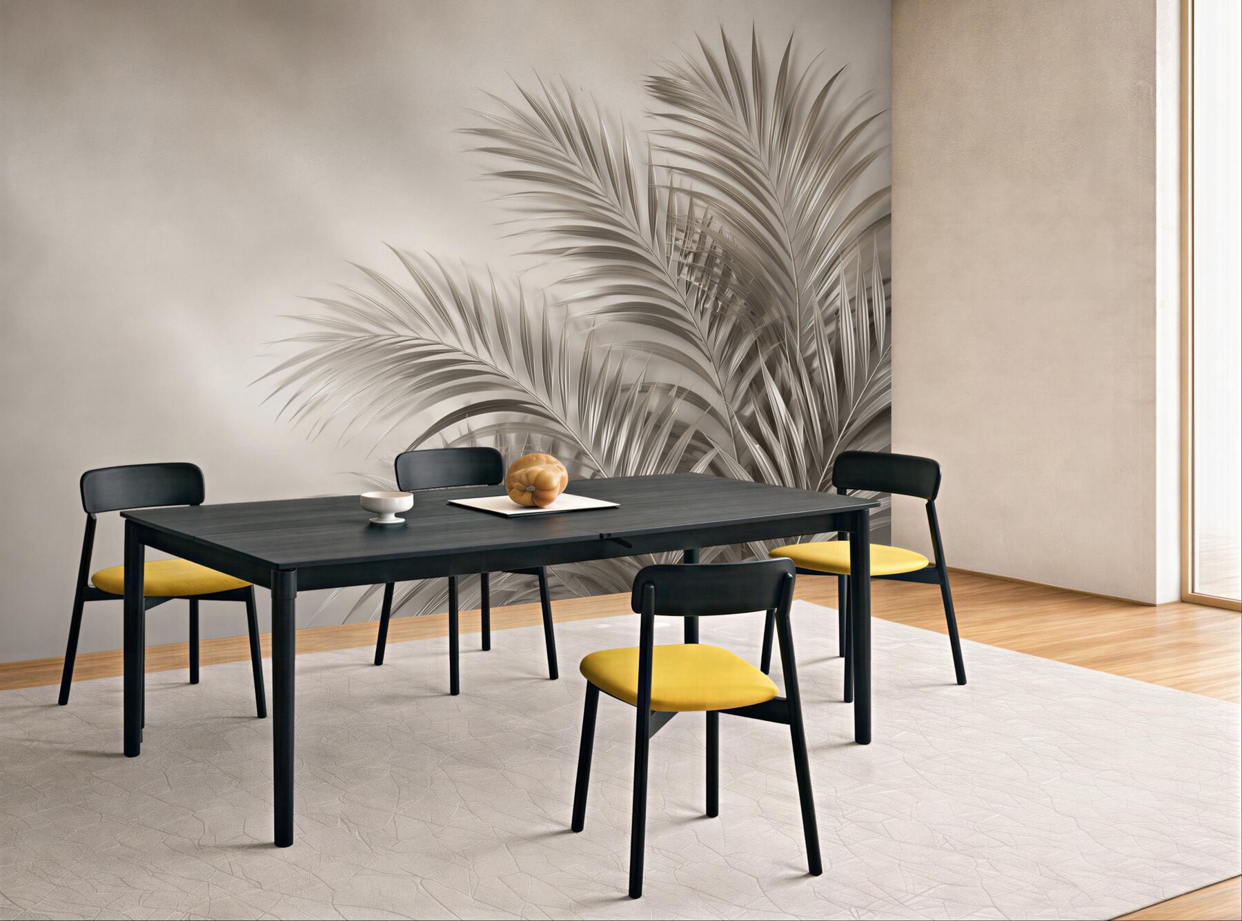 Fototapeta liście palmowe beżowe minimalistyczne do eleganckiego salonu?v23