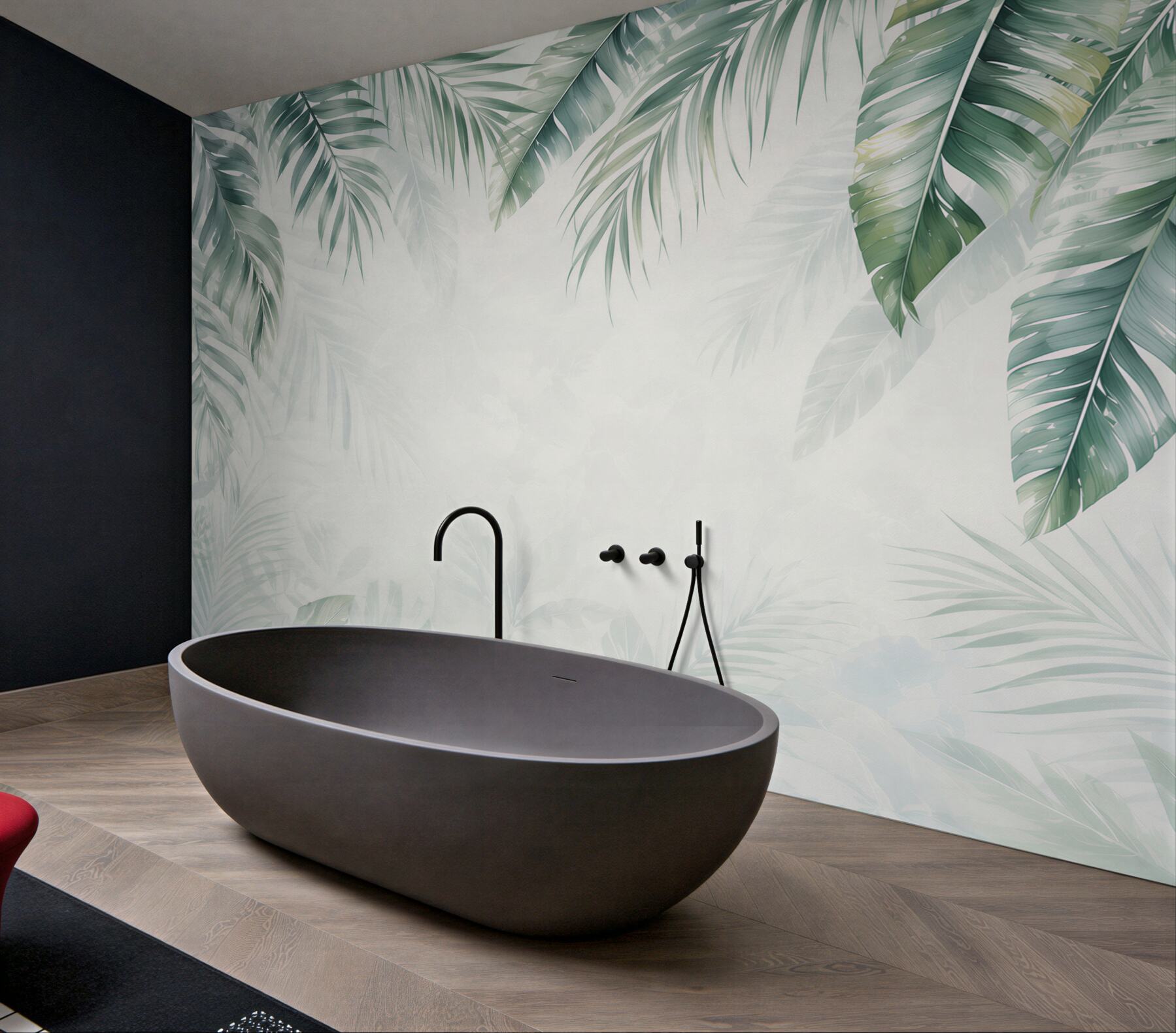 Fototapeta liście palmowe zielone delikatne w stylu tropical?v23