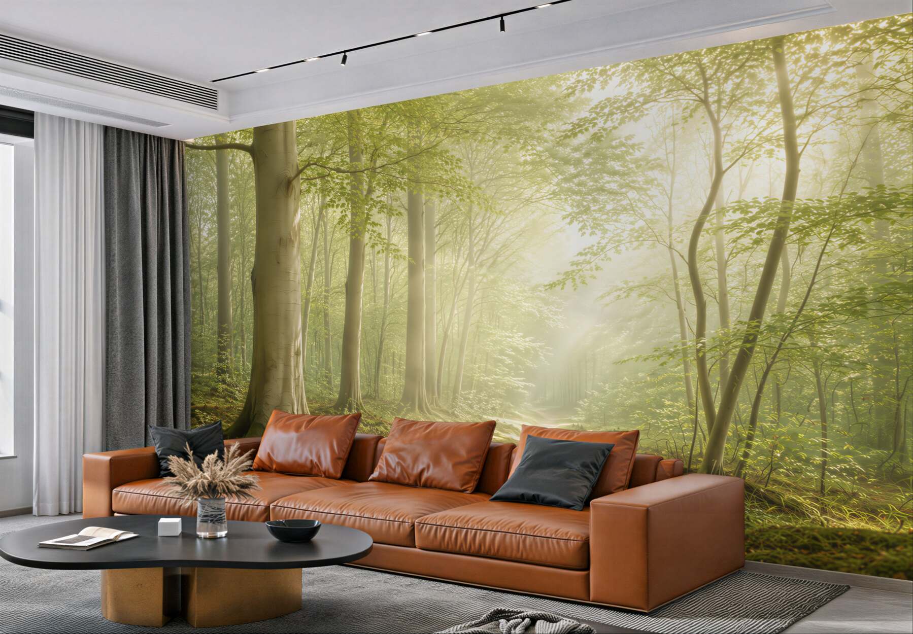 Fototapeta leśna ścieżka w promieniach słońca zielona naturalna?v23