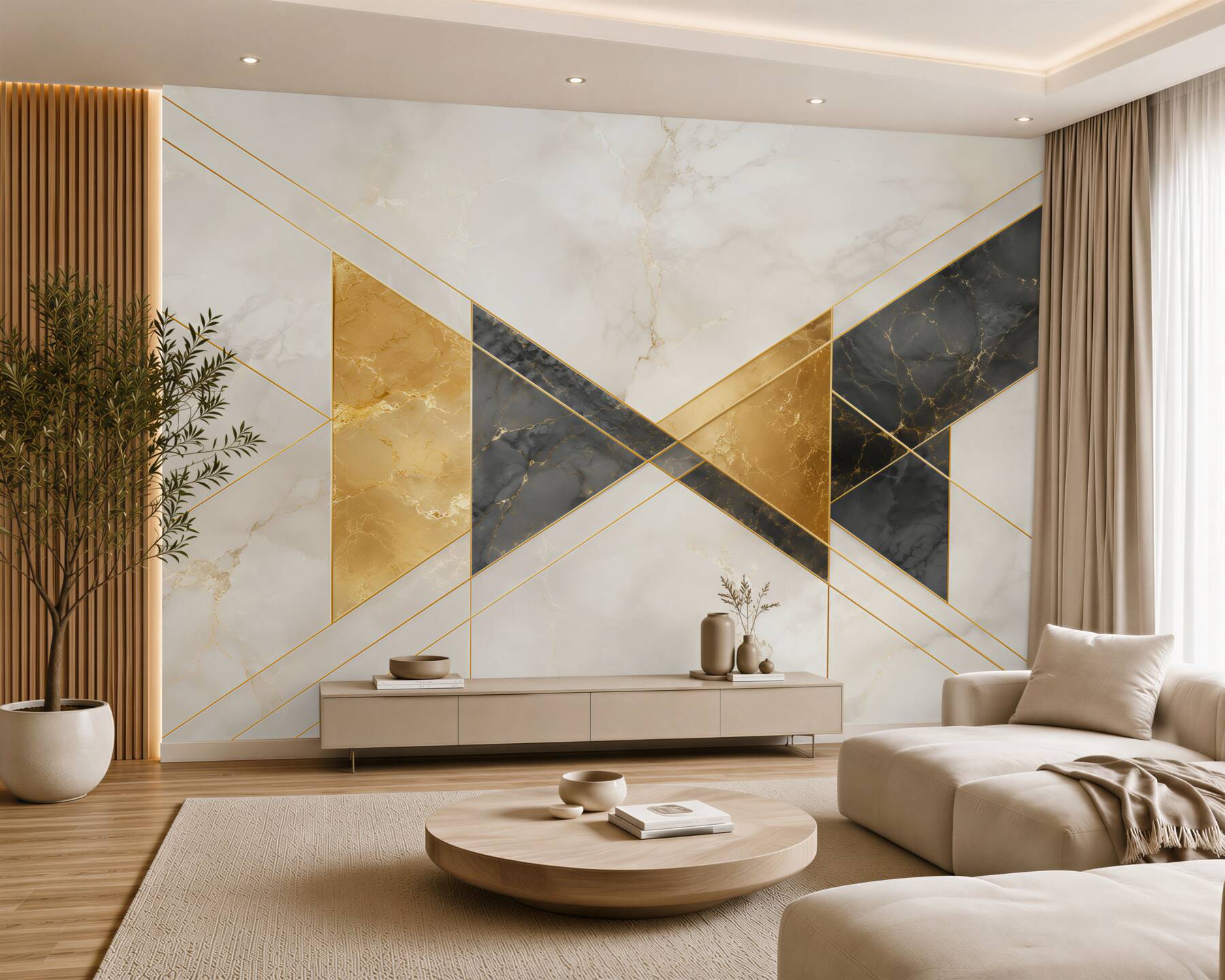 Fototapeta geometryczny marmur biało czarno złoty nowoczesny styl art deco?v23