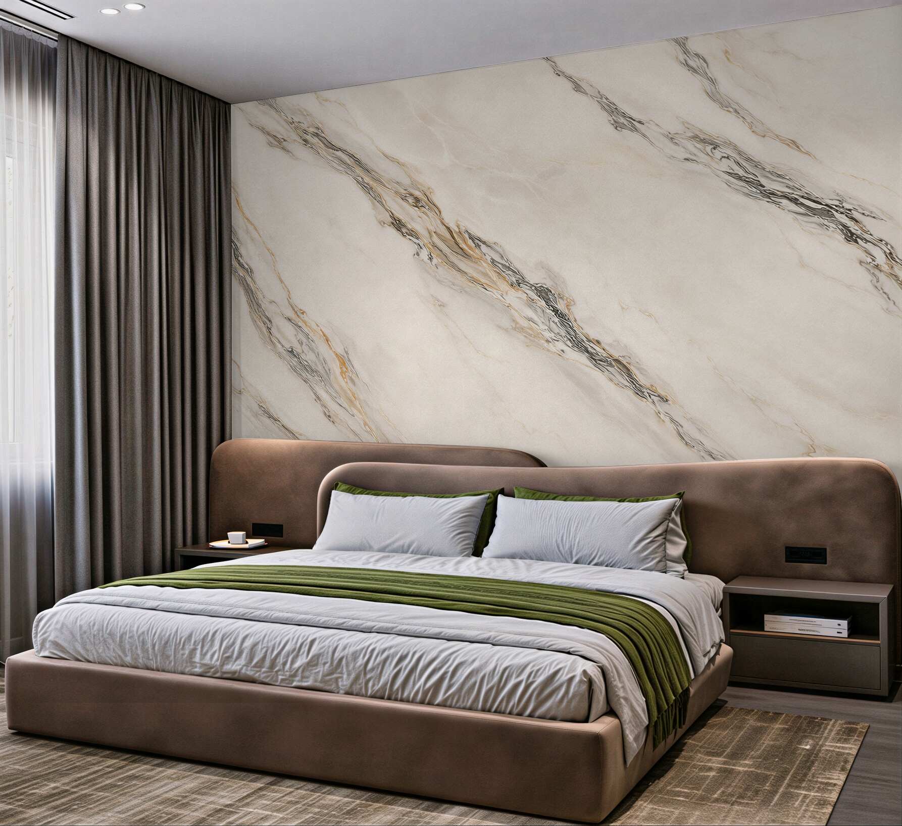 Fototapeta marmur biało beżowy z grafitowymi i złotymi żyłkami?v23