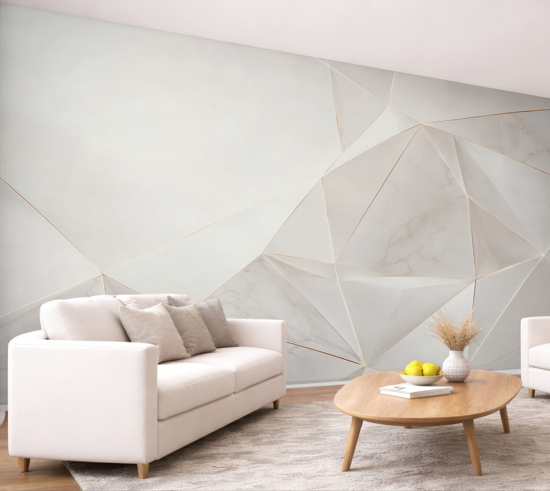 Fototapeta geometryczny marmur biały ze złotymi liniami nowoczesna?v23
