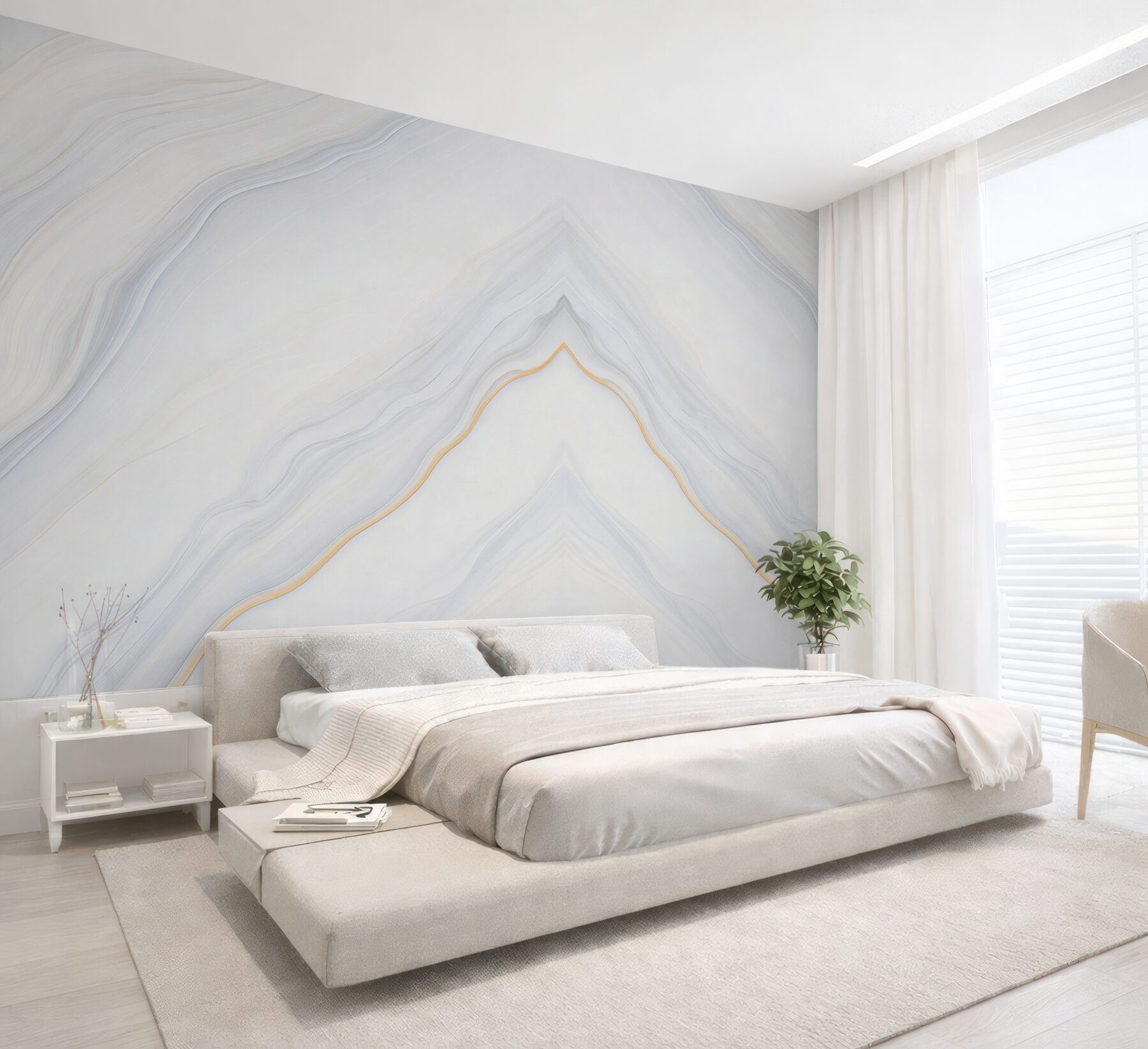 Fototapeta marmur biało szary z delikatną złotą linią elegancka abstrakcja?v23