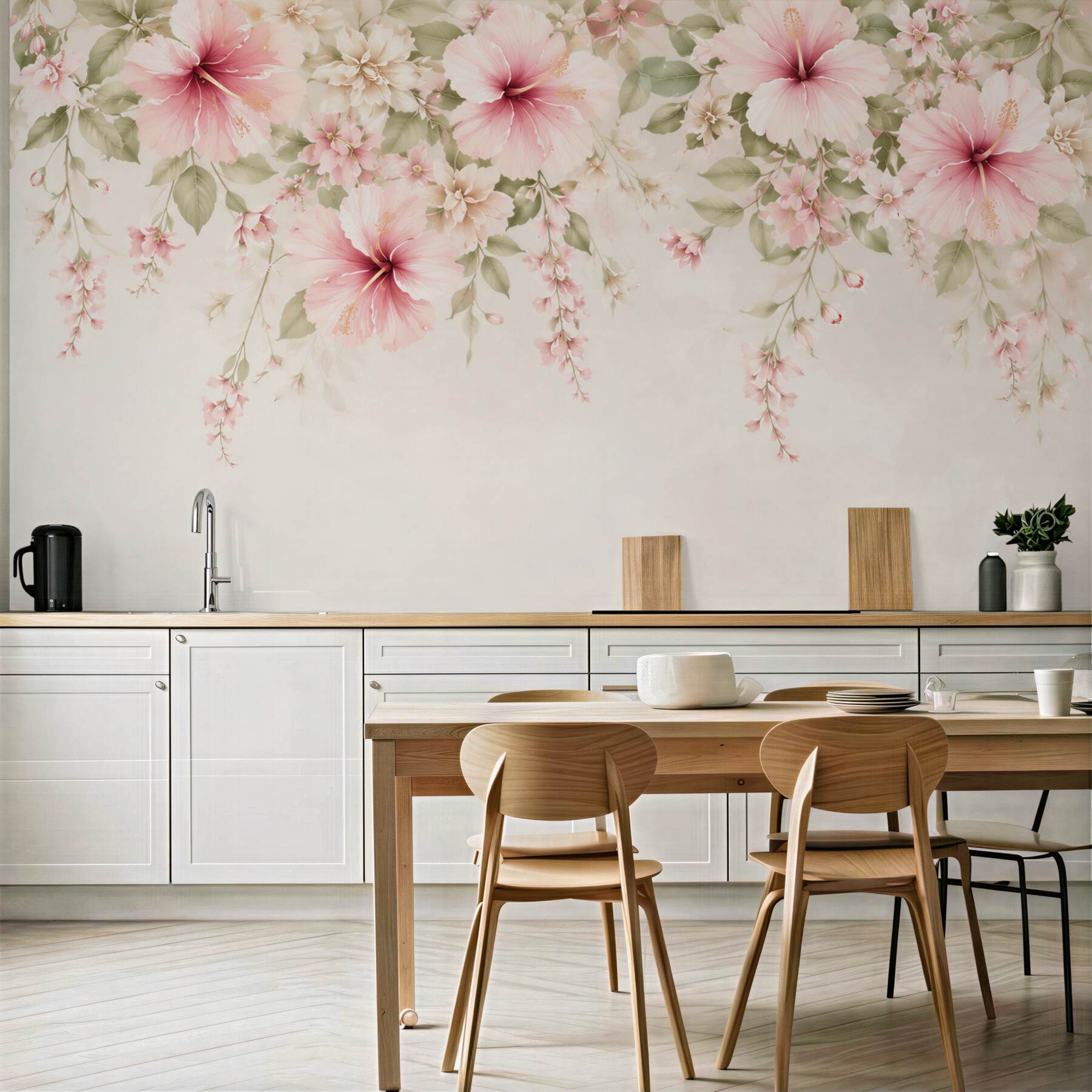 Fototapeta kwiaty hibiskusa różowe na jasnym tle?v23
