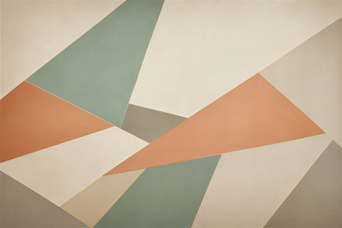 Fototapeta abstrakcja geometryczna w pastelowych kolorach do nowoczesnego wnętrza