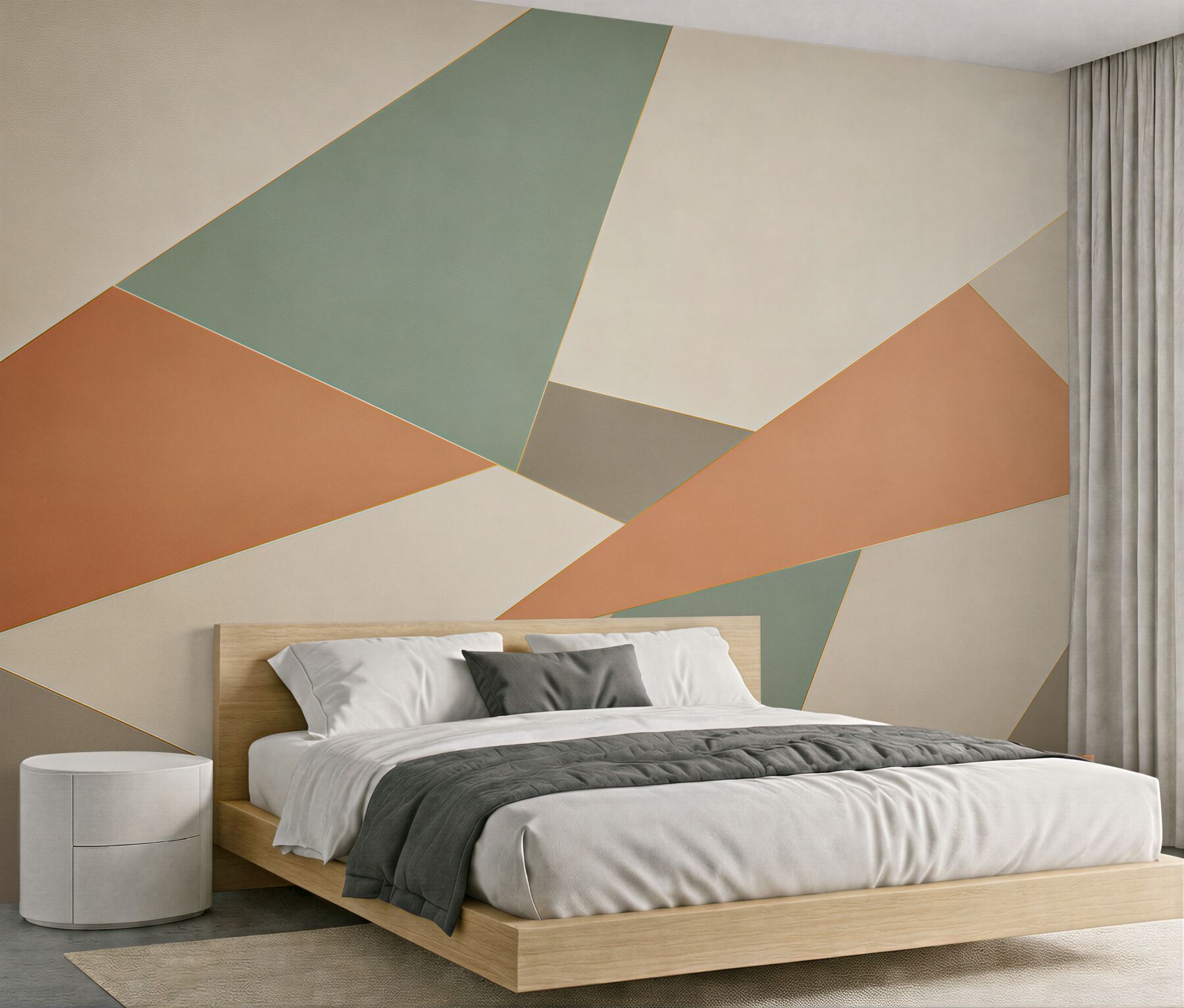 Fototapeta abstrakcja geometryczna w pastelowych kolorach do nowoczesnego wnętrza?v23