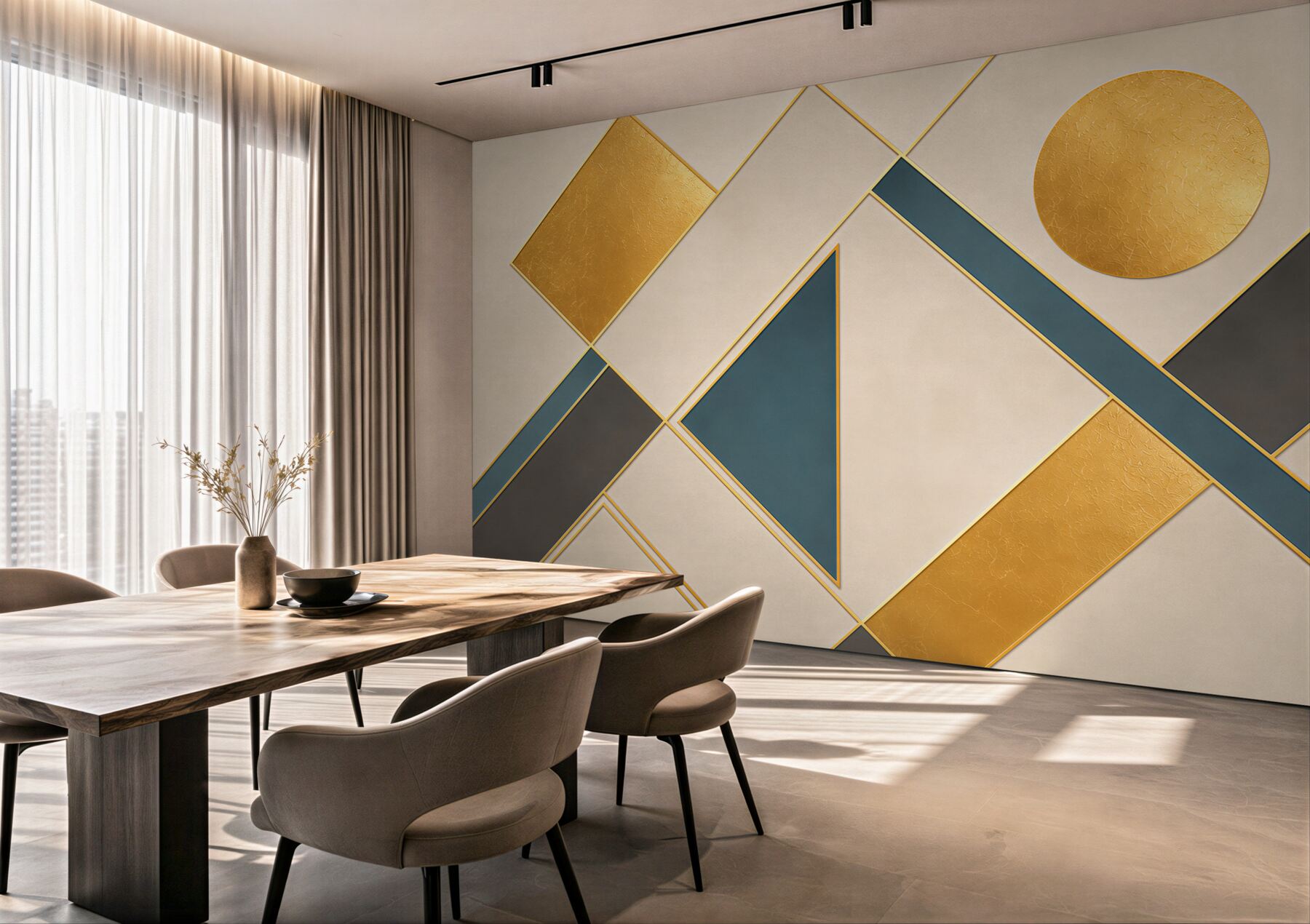 Fototapeta geometryczne złote formy z granatem w stylu art deco?v23