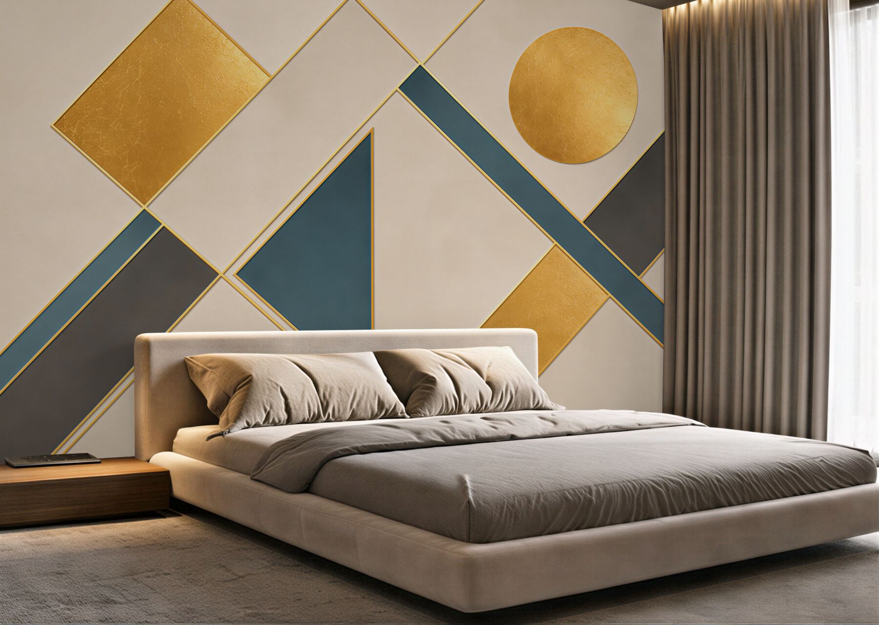Fototapeta geometryczne złote formy z granatem w stylu art deco?v23