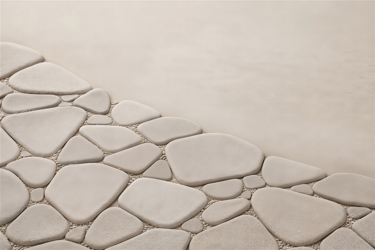Fototapeta białe kamienie zen minimalistyczna beżowa do łazienki spa
