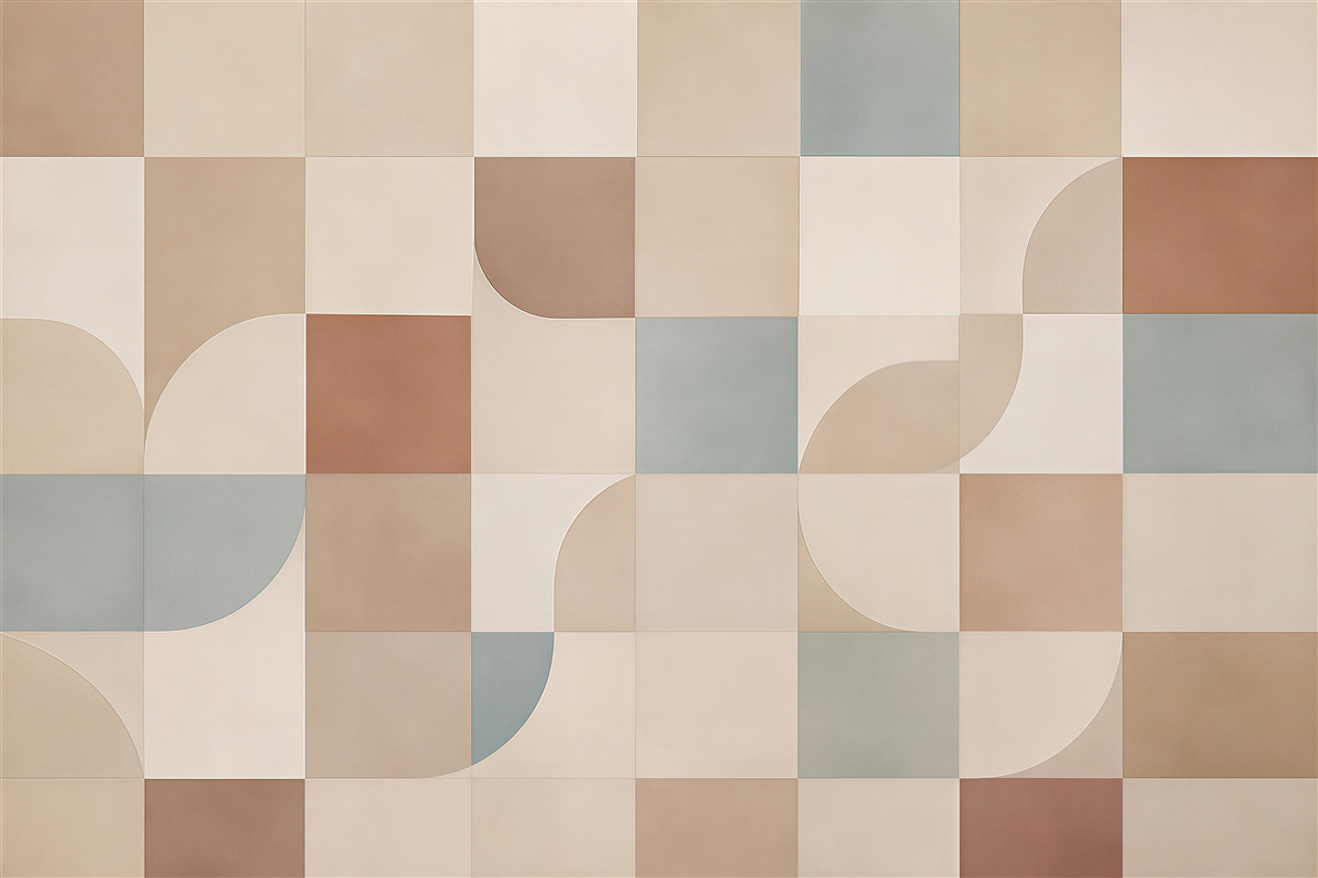 Fototapeta geometryczna mozaika pastelowa beżowa nowoczesna