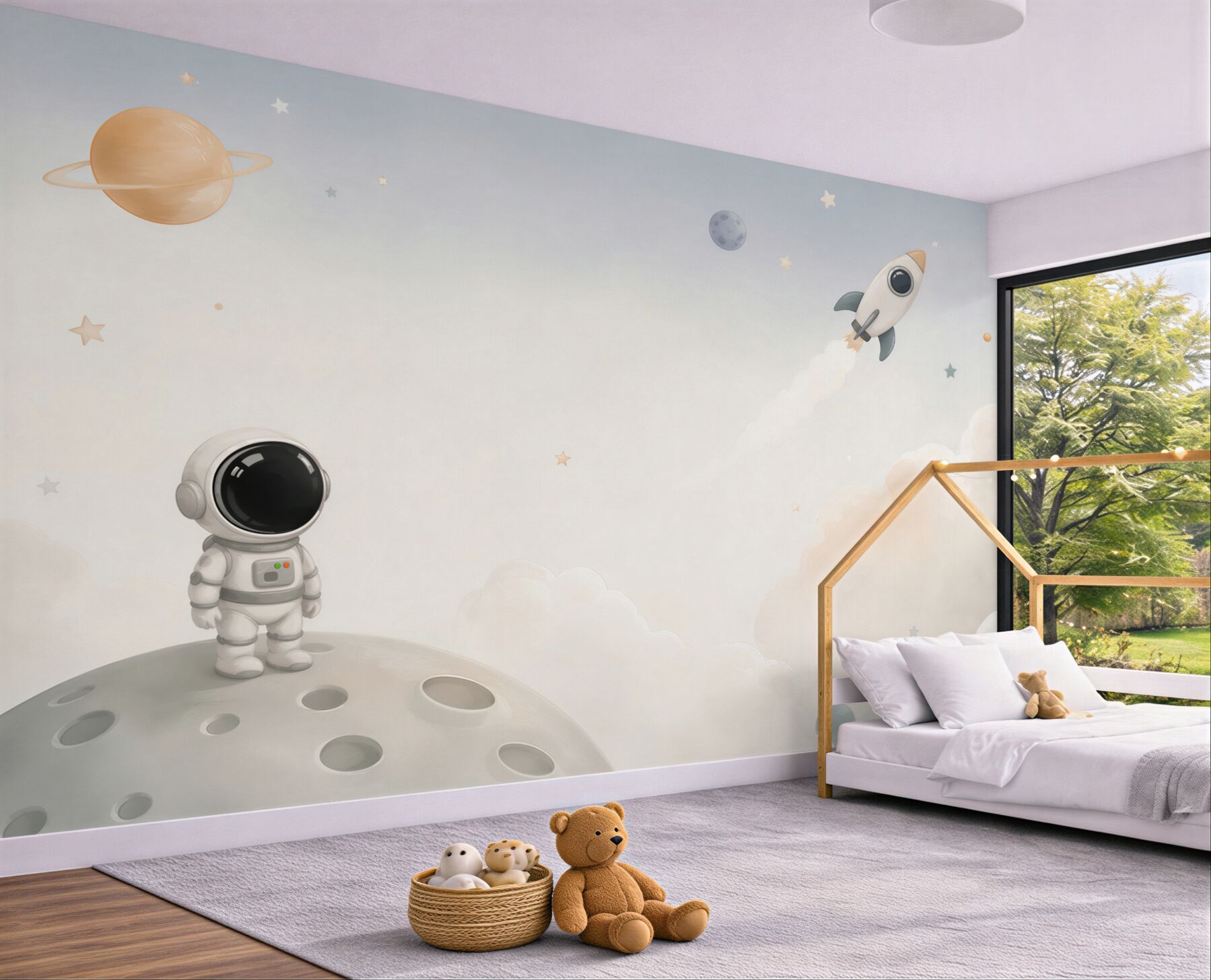 Fototapeta astronauta niebieski