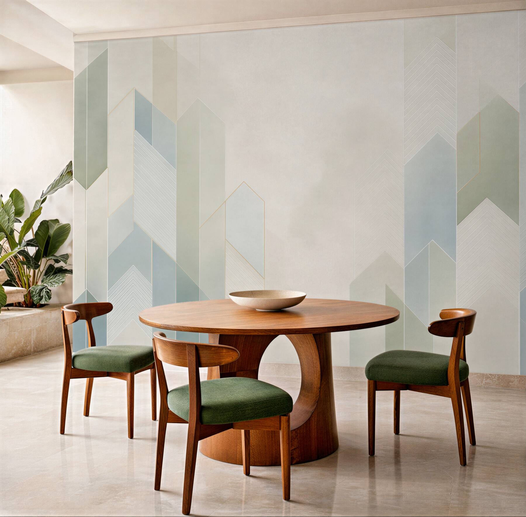 Fototapeta geometryczne pasy błękitno beżowe nowoczesny wzór art deco?v23