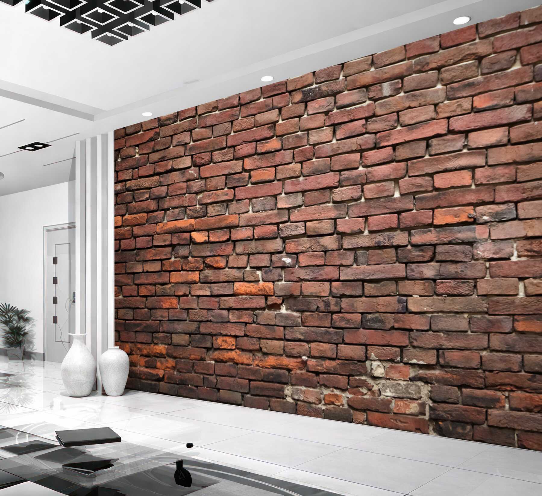 Fototapeta stary ciemny mur z cegły?v23