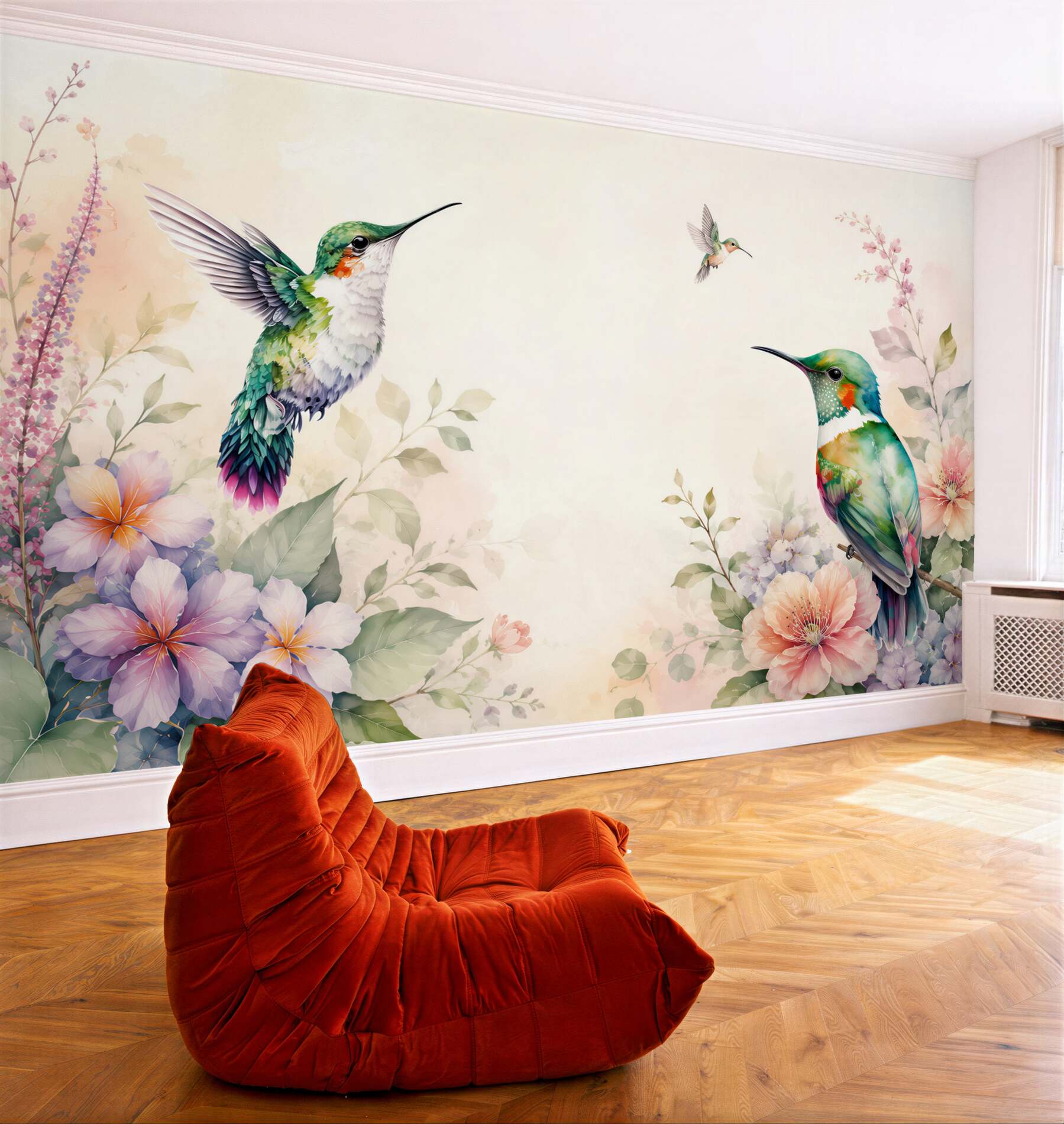 Fototapeta kolibry komunikują się za pomocą kwiatów?v23