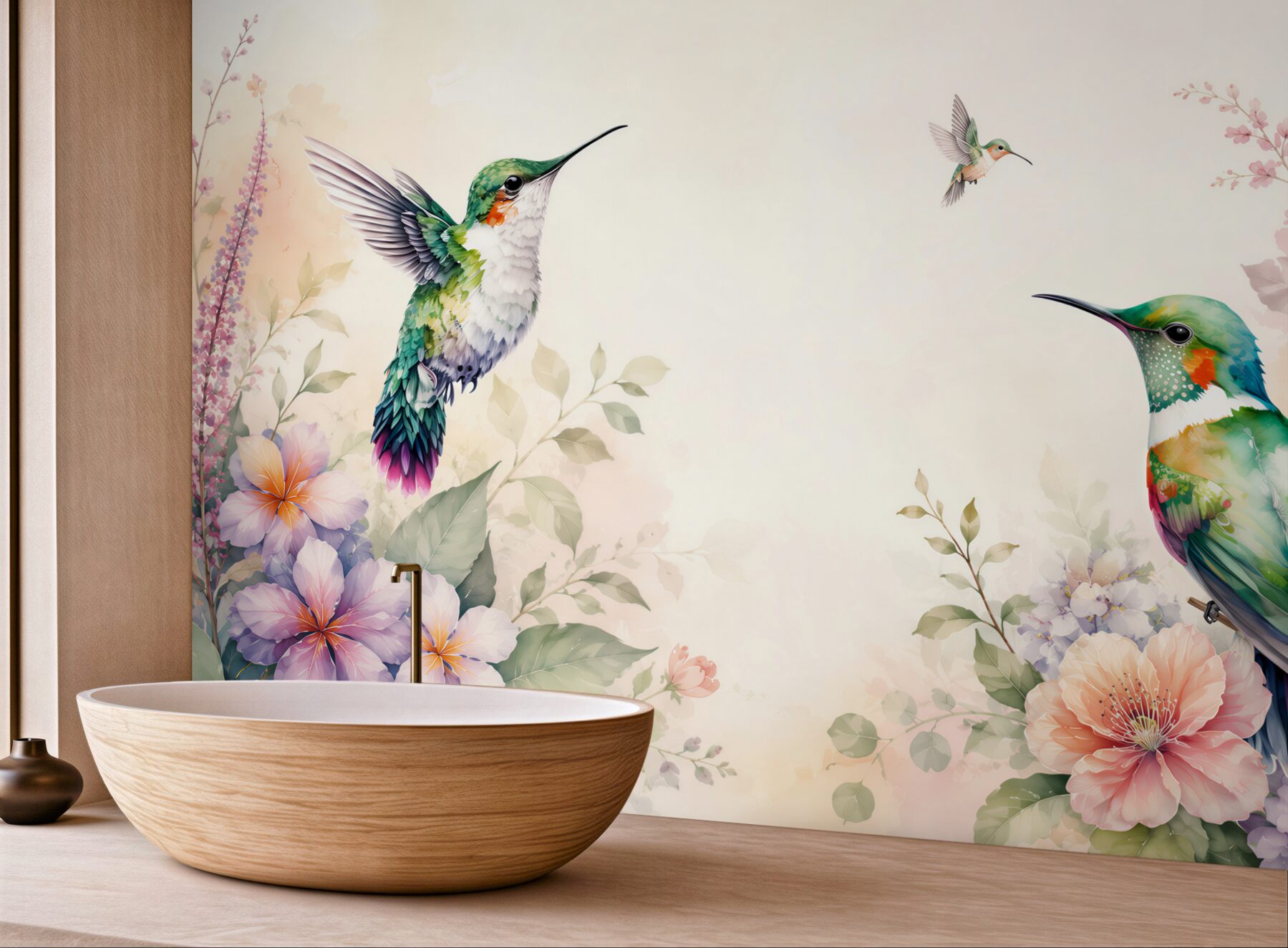 Fototapeta kolibry komunikują się za pomocą kwiatów?v23