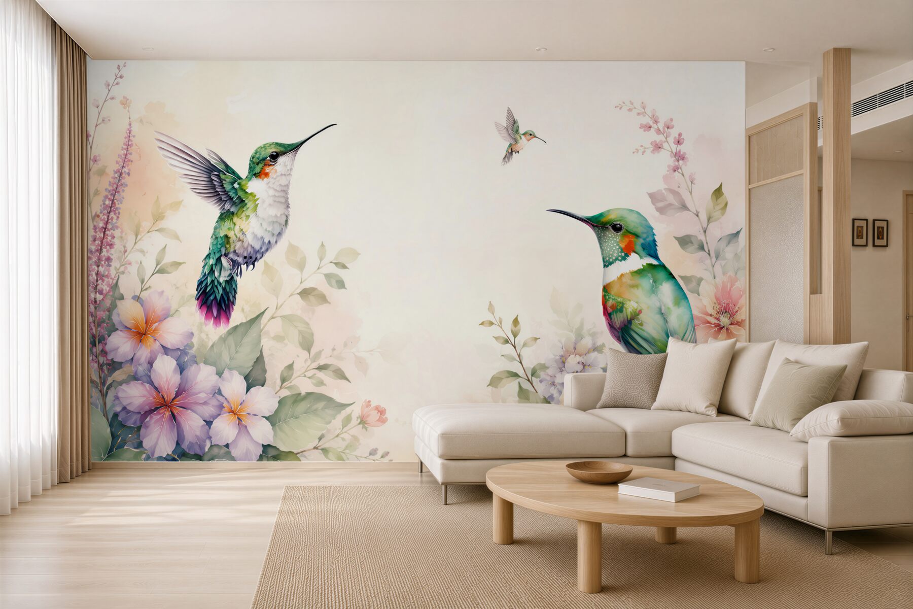 Fototapeta kolibry komunikują się za pomocą kwiatów?v23