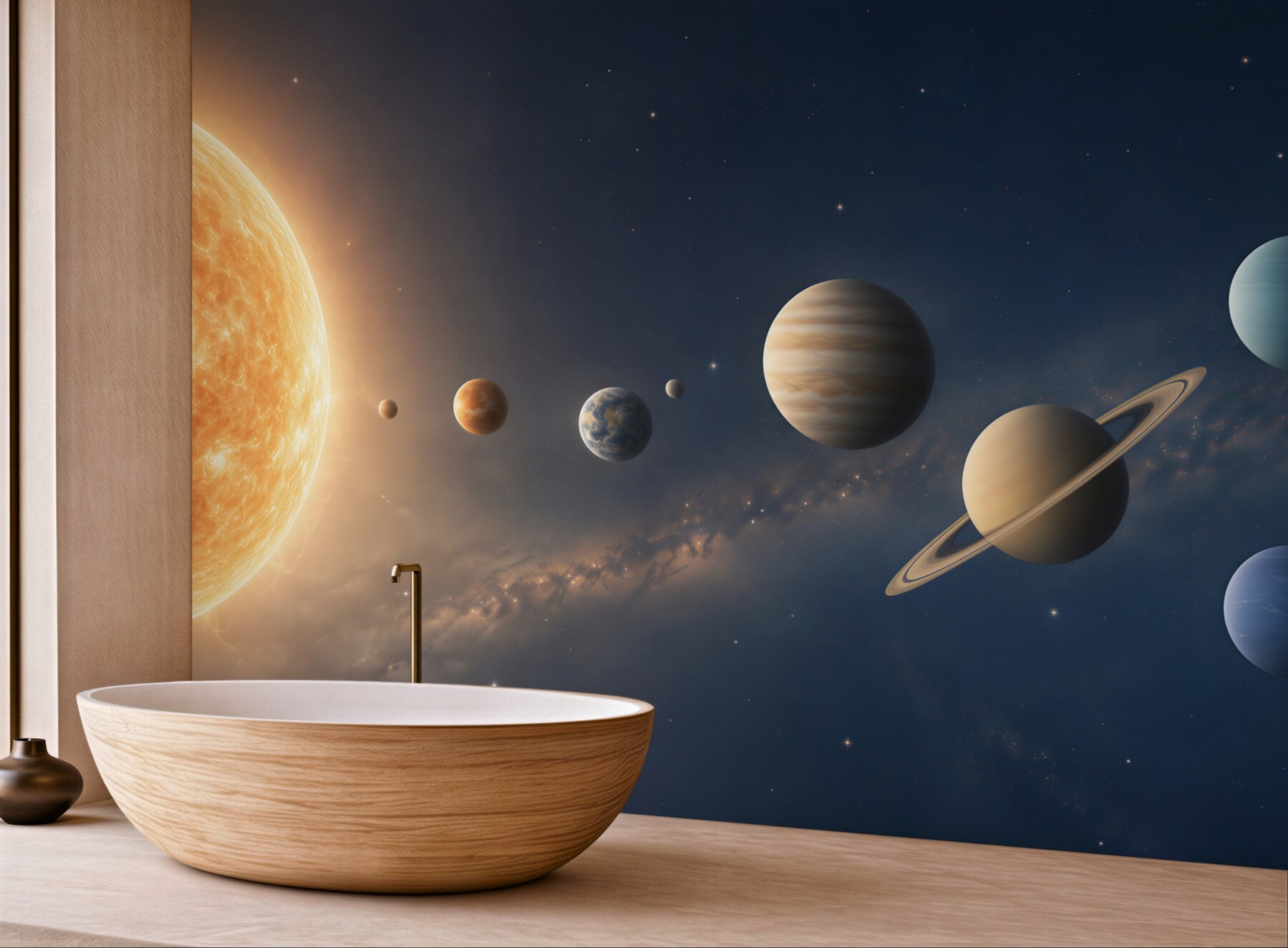 Fototapeta słońce i planety w kosmosie?v23