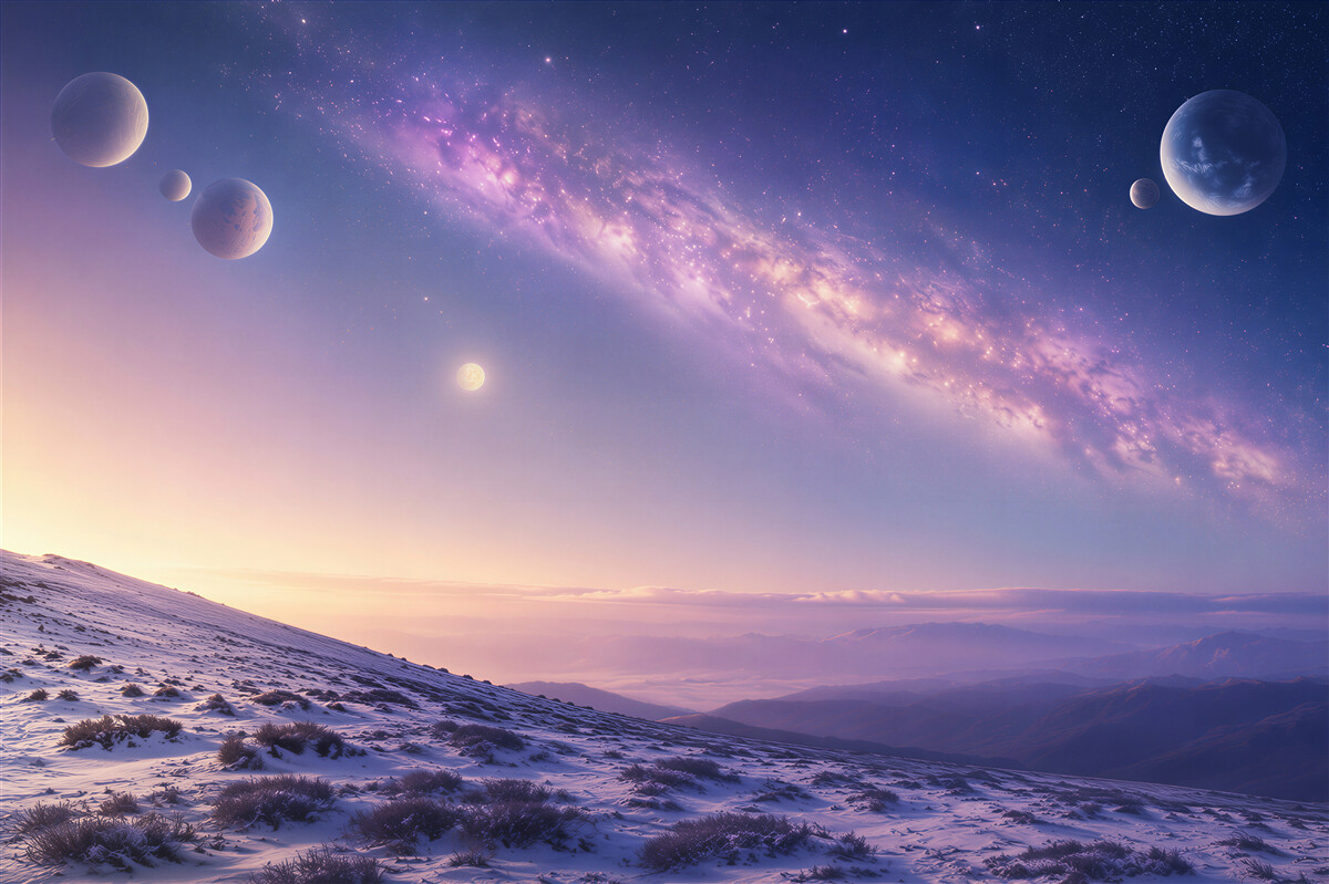 Fototapeta przestrzeń kosmiczna z planetami