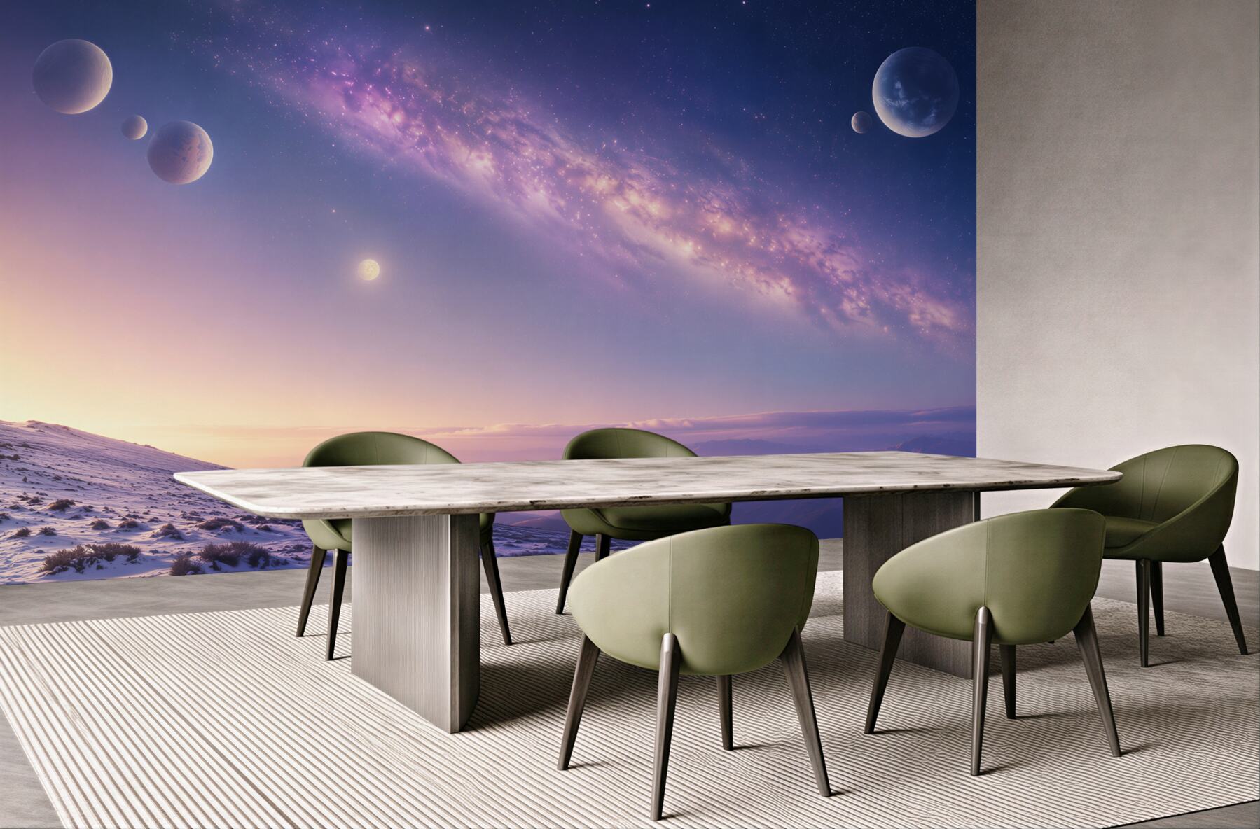 Fototapeta przestrzeń kosmiczna z planetami?v23