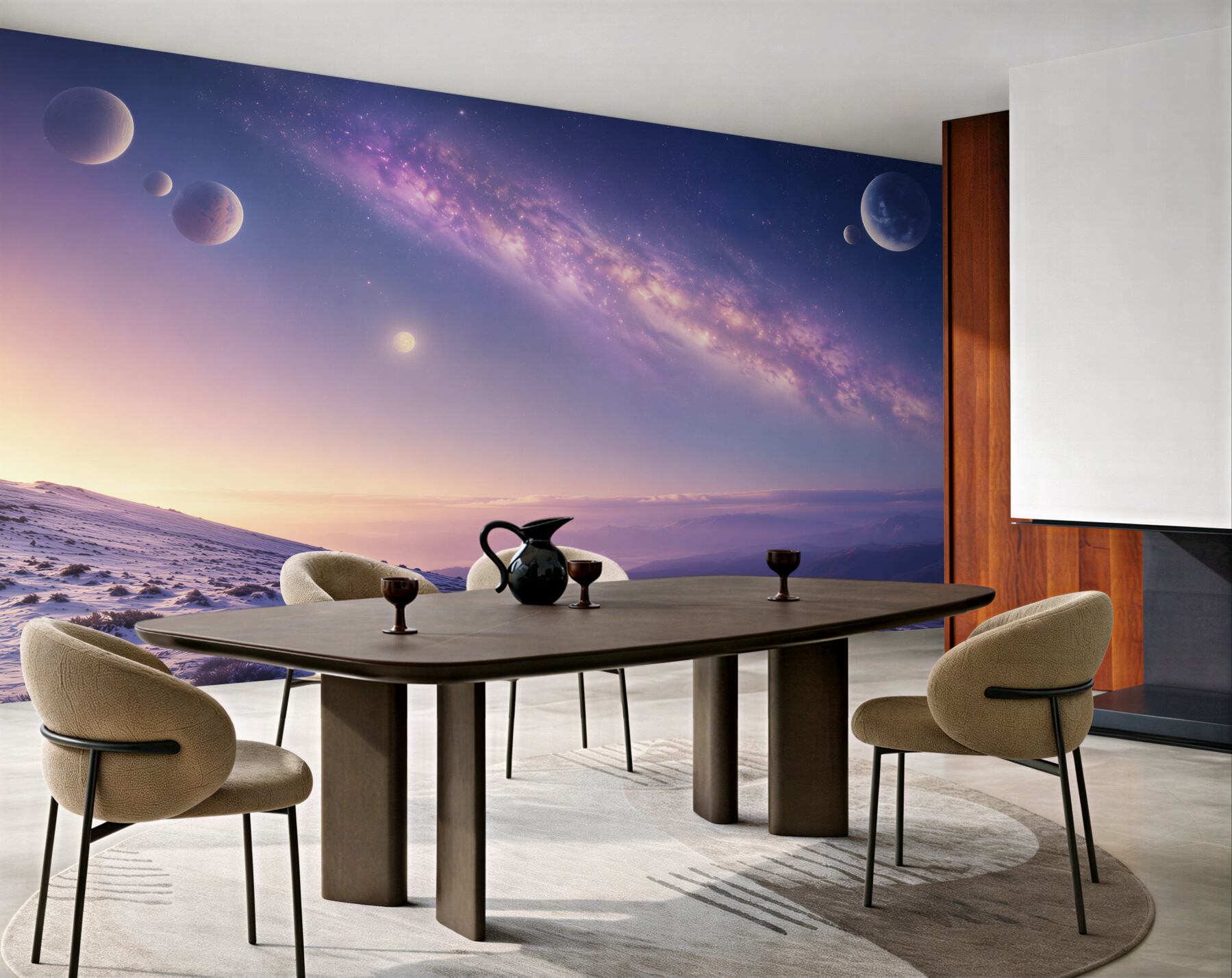 Fototapeta przestrzeń kosmiczna z planetami?v23