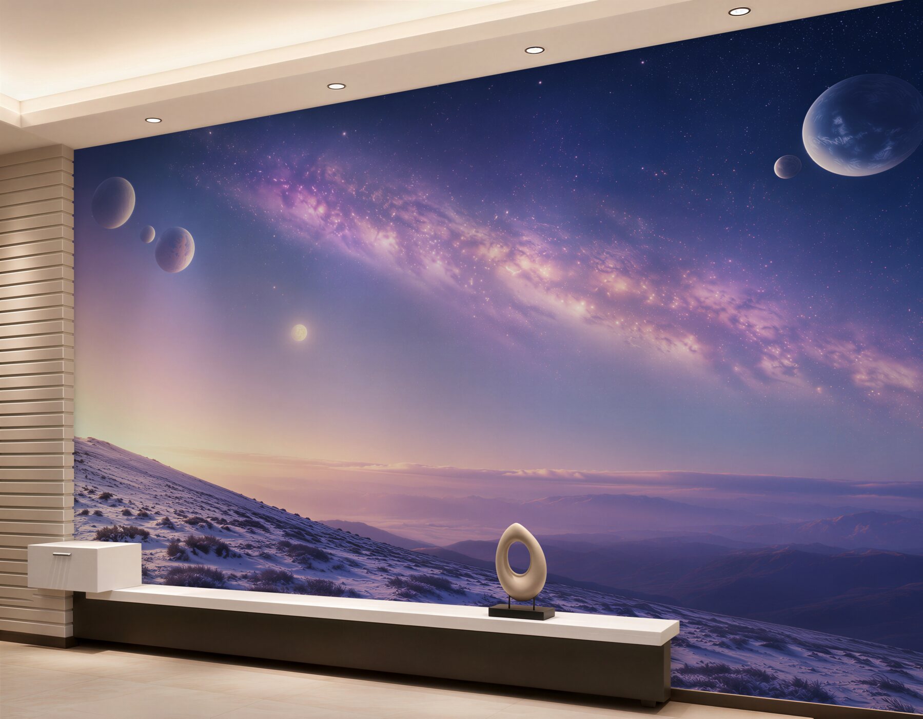 Fototapeta przestrzeń kosmiczna z planetami?v23