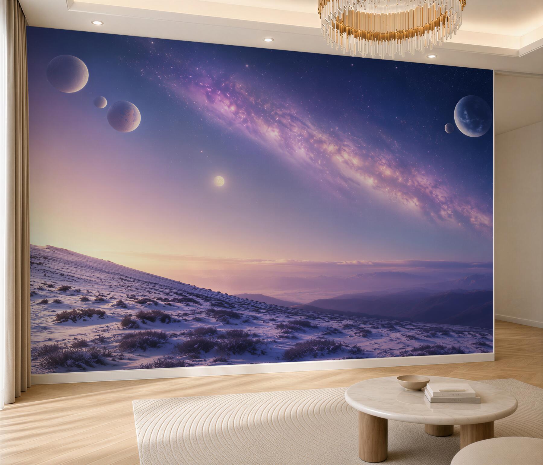 Fototapeta przestrzeń kosmiczna z planetami