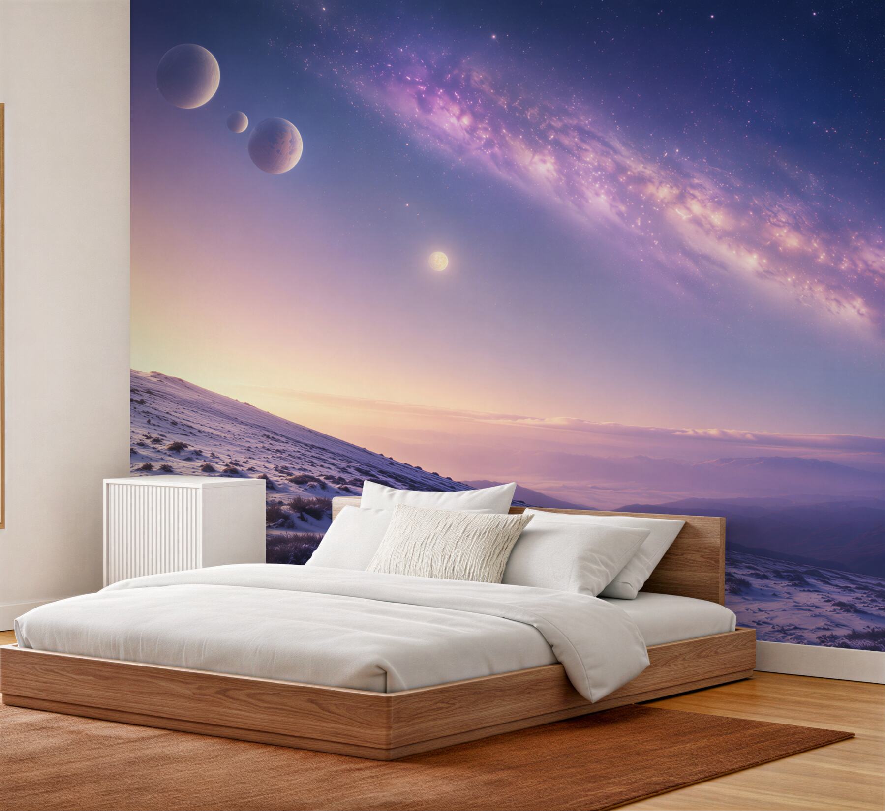 Fototapeta przestrzeń kosmiczna z planetami?v23