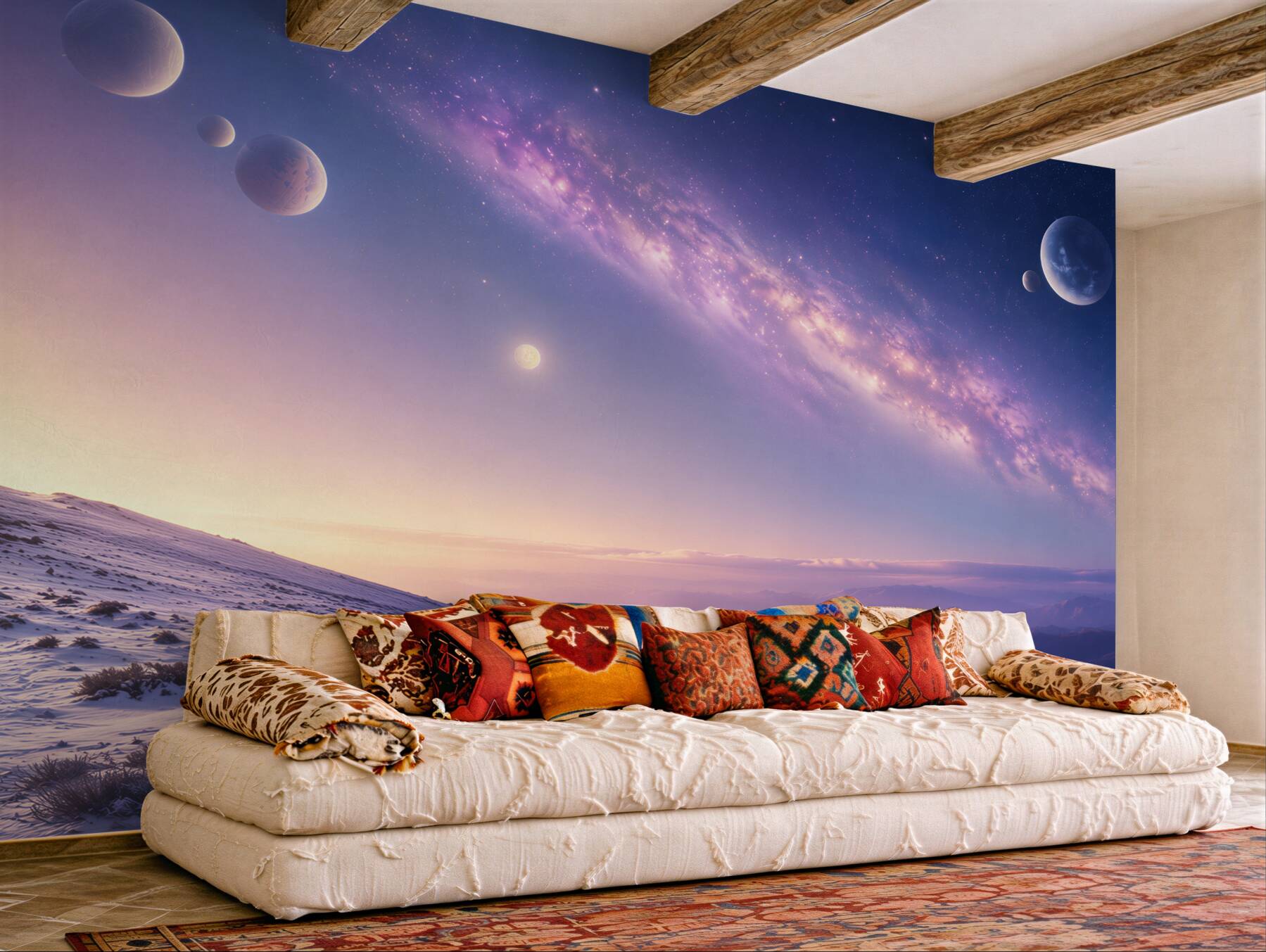 Fototapeta przestrzeń kosmiczna z planetami?v23